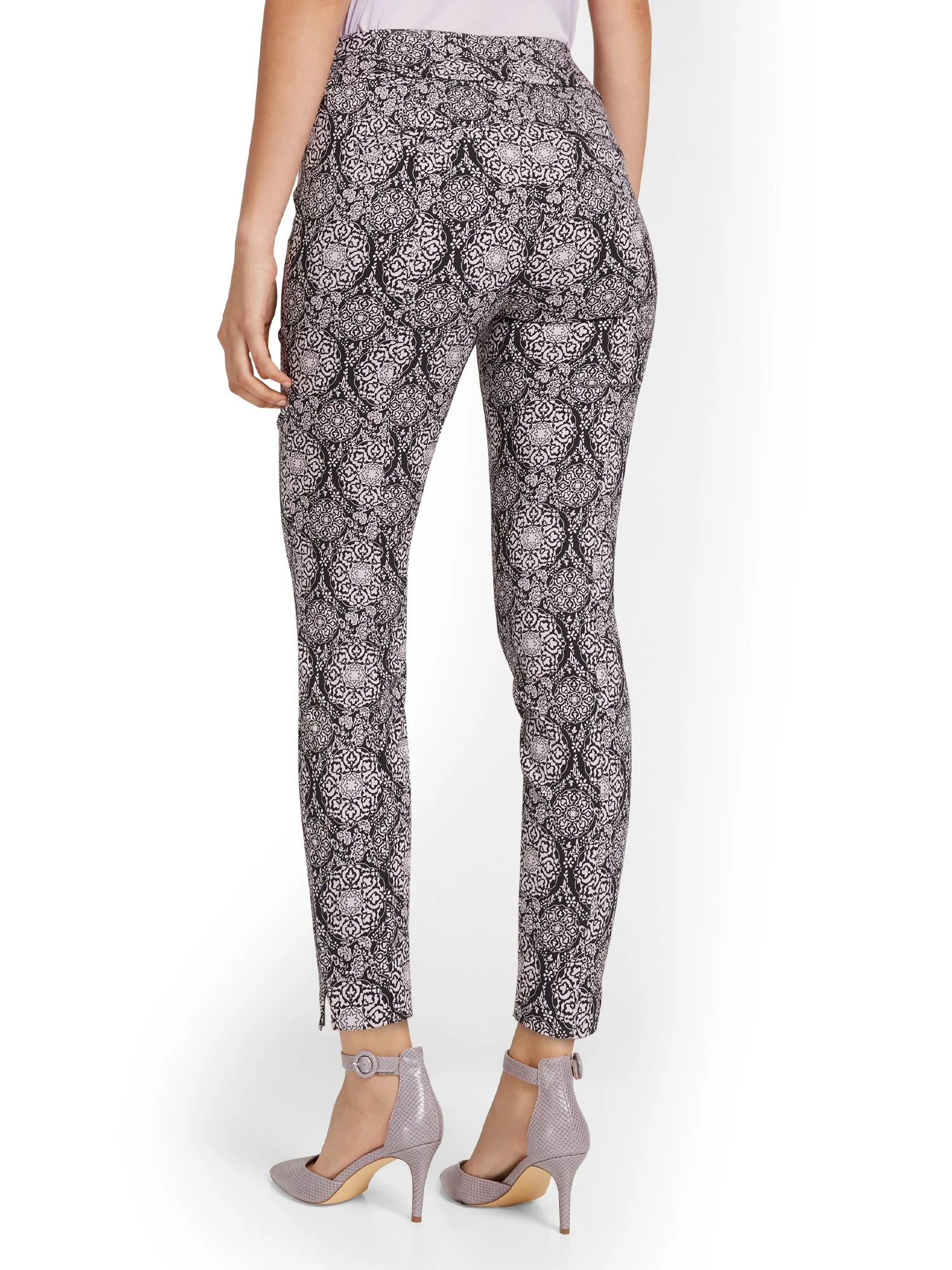 Tall Whitney High-Waisted Pull-On Slim-Leg Pant - Brocade - Image 3