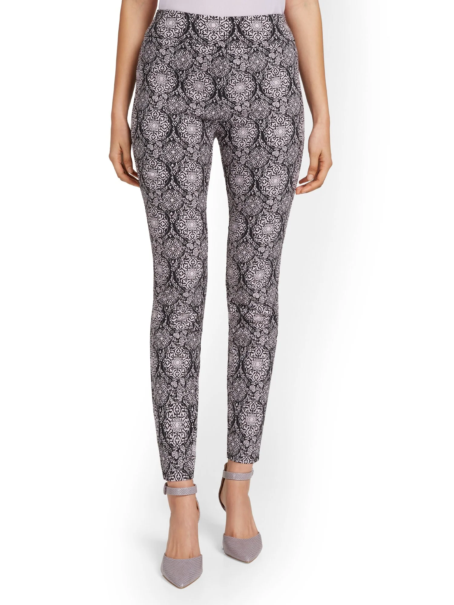 Tall Whitney High-Waisted Pull-On Slim-Leg Pant - Brocade - Image 5