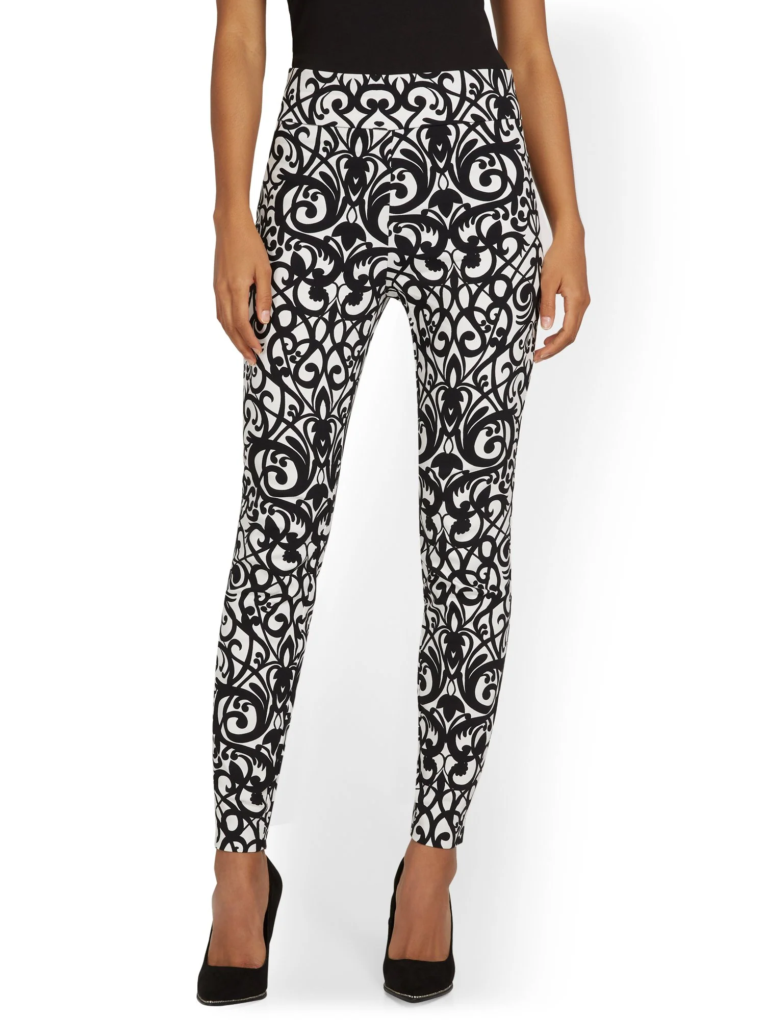 Tall Whitney High-Waisted Pull-On Slim-Leg Pant - Jacquard - Image 5