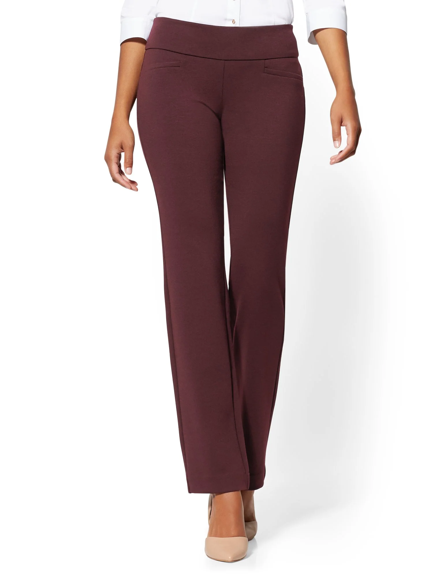 Tall Whitney High-Waisted Pull-On Straight-Leg Pant - Ponte - 7th Avenue - Image 14