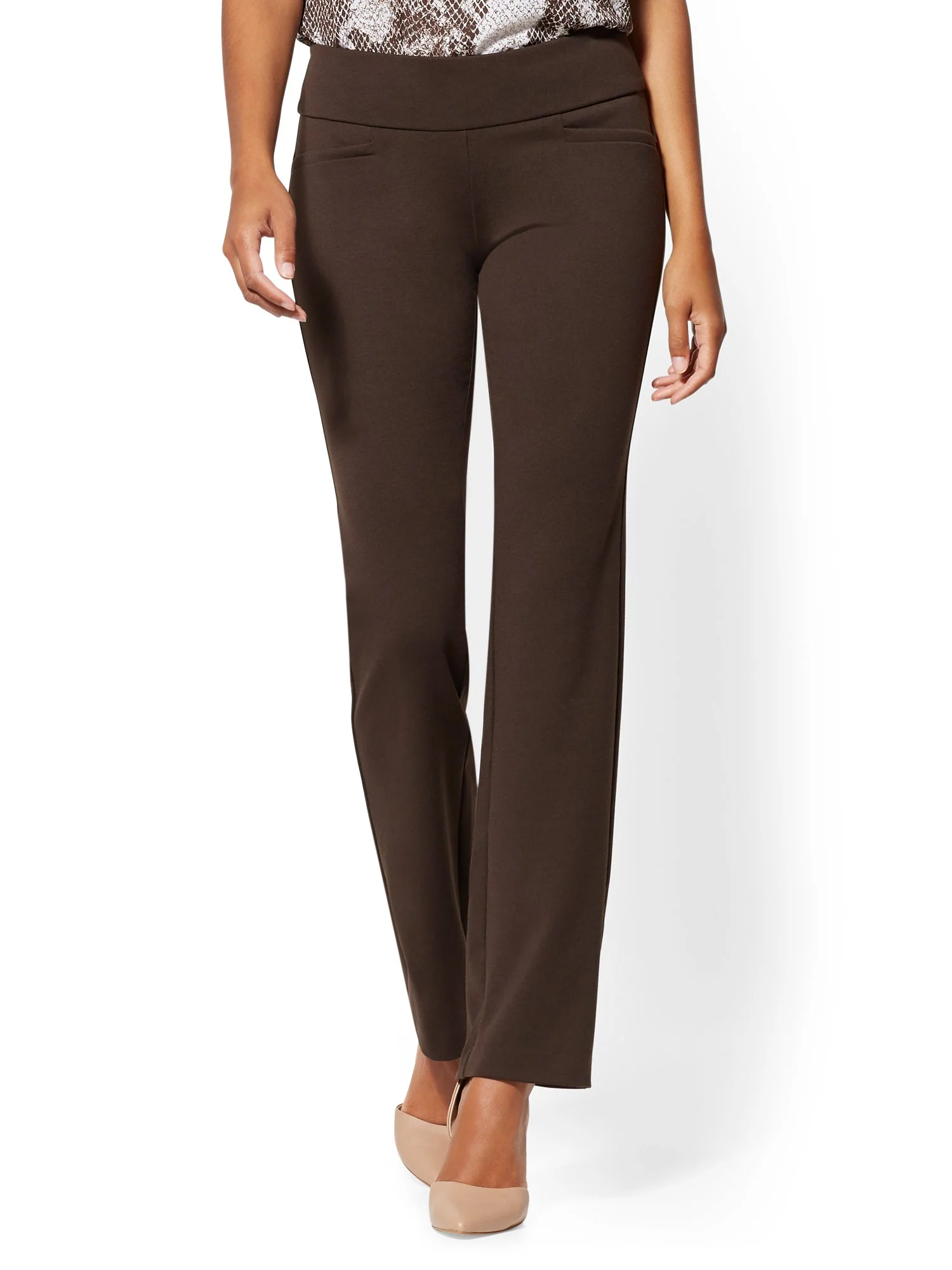 Tall Whitney High-Waisted Pull-On Straight-Leg Pant - Ponte - 7th Avenue - Image 9