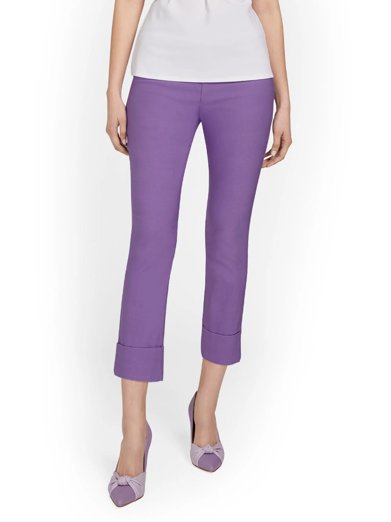 Tall Whitney High-Waisted Tummy Control Pull-On Slim-Leg Cuffed Capri Pant - Image 15