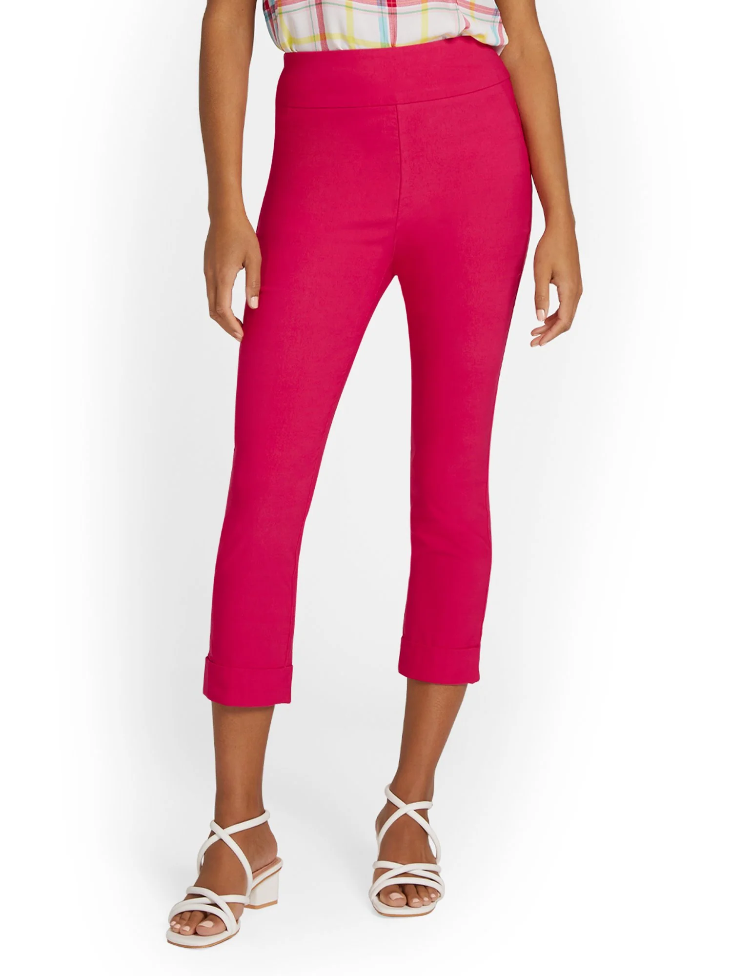 Tall Whitney High-Waisted Tummy Control Pull-On Slim-Leg Cuffed Capri Pant - Image 5