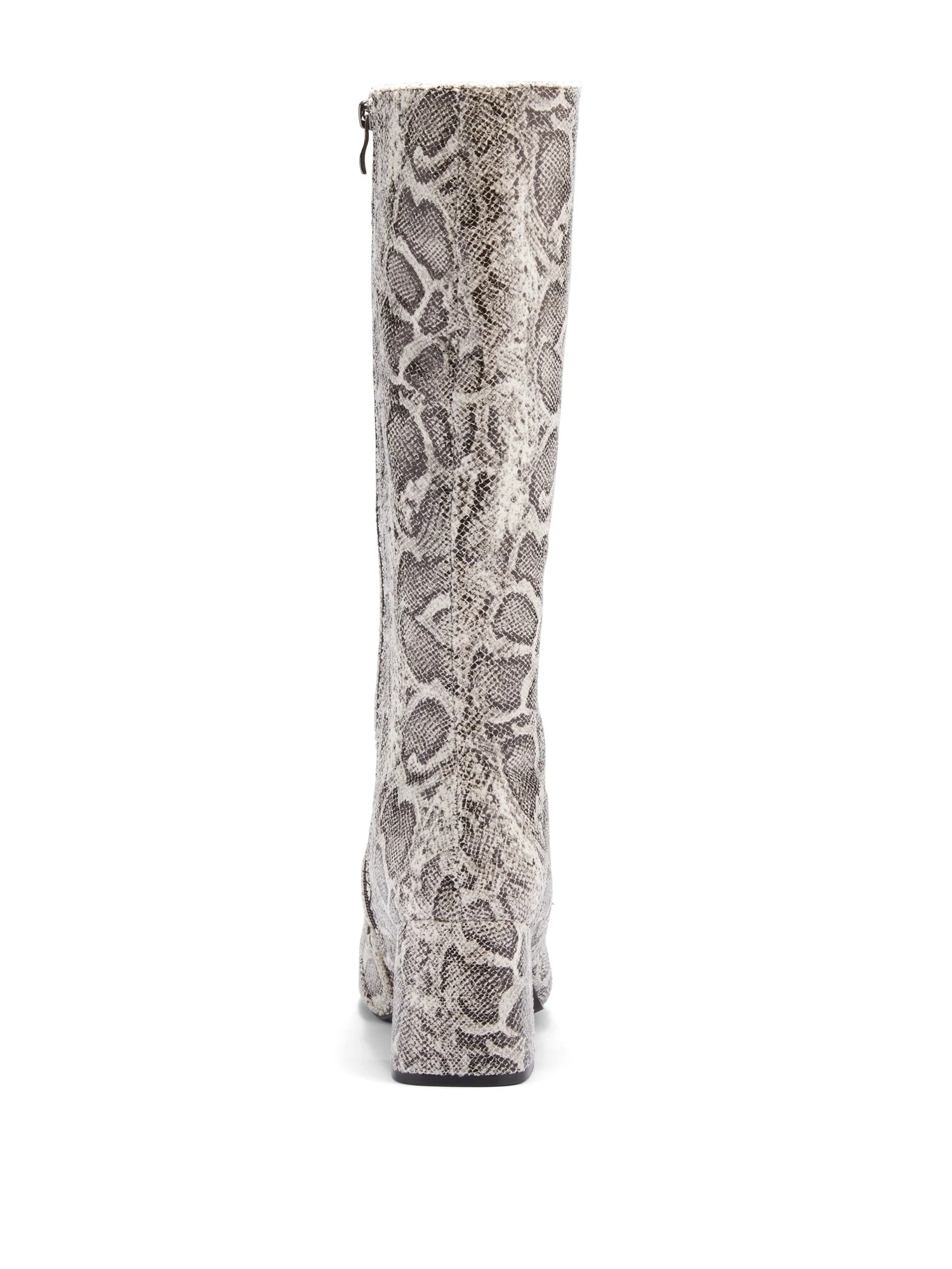 Tara Tall Block-Heel Boot - Snake-Print - Image 3