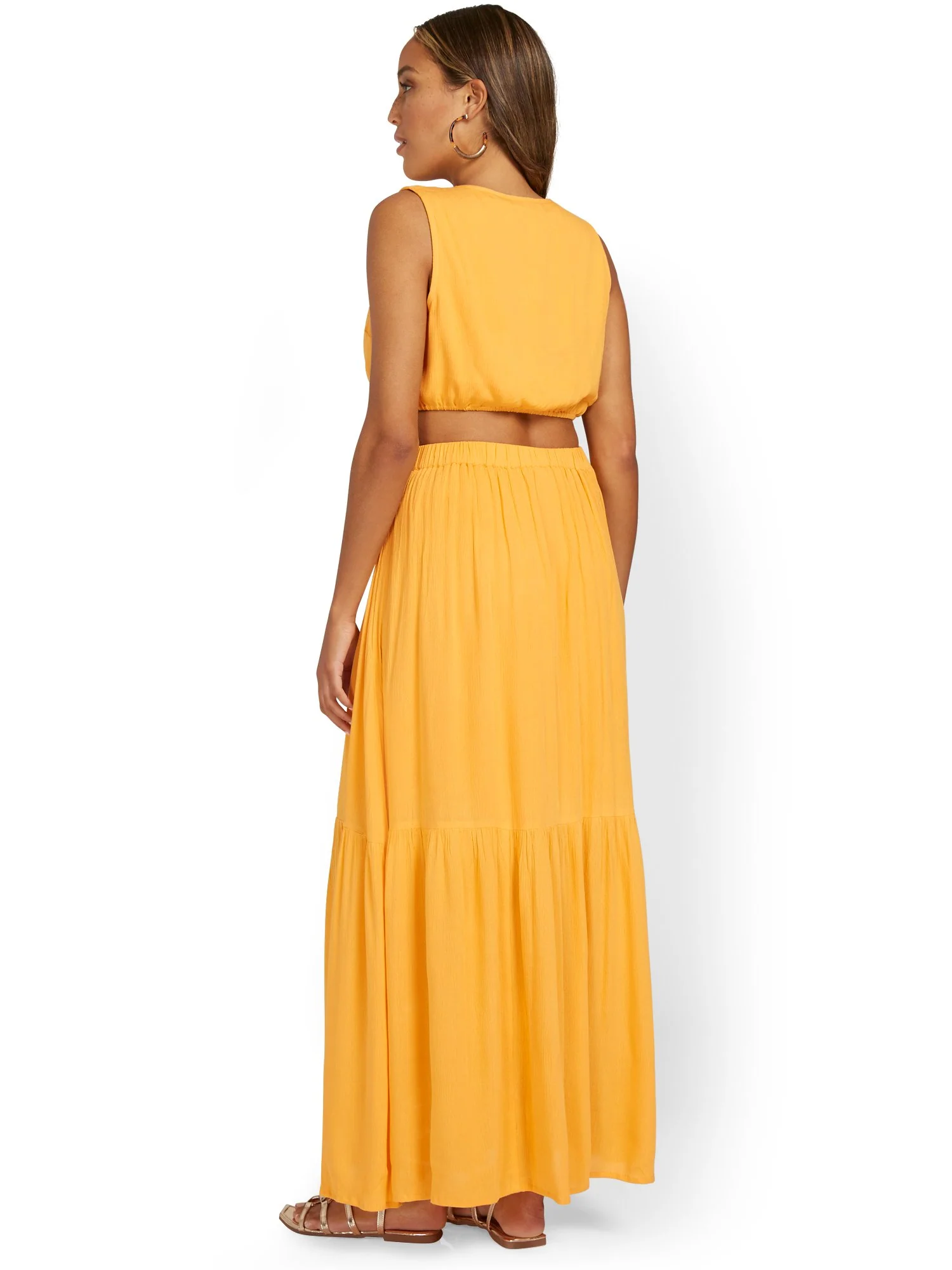Tassel-Embellished Cut-Out Maxi Dress - Image 3