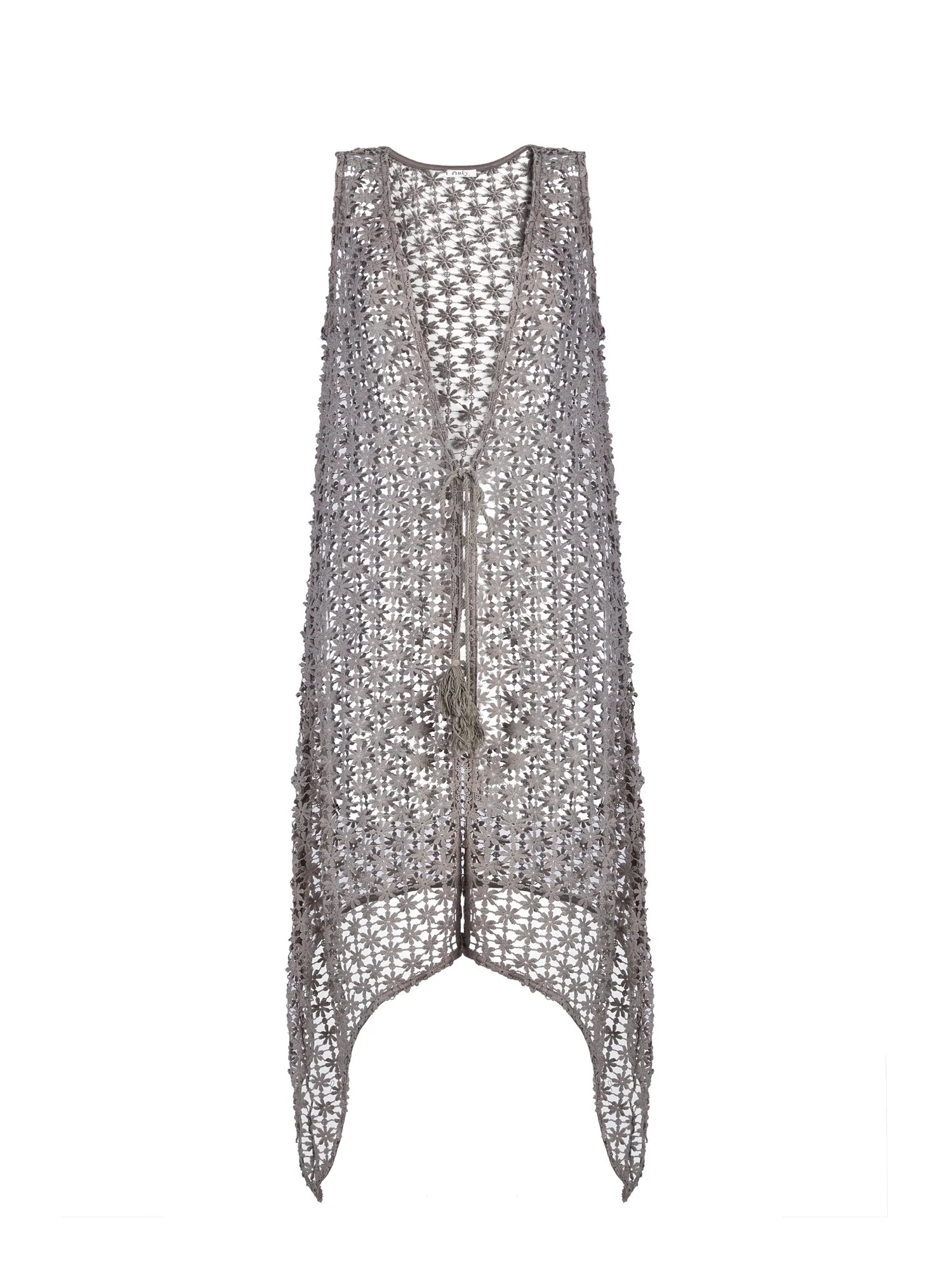 Taupe Lace Vest - Image 2