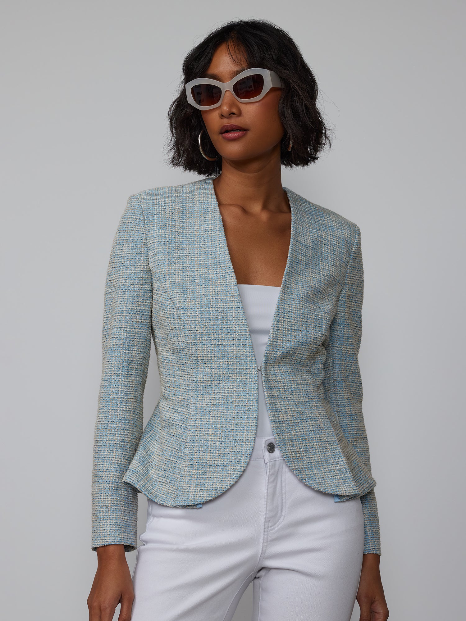 Textured Jacquard Knit Jacket - Image 5