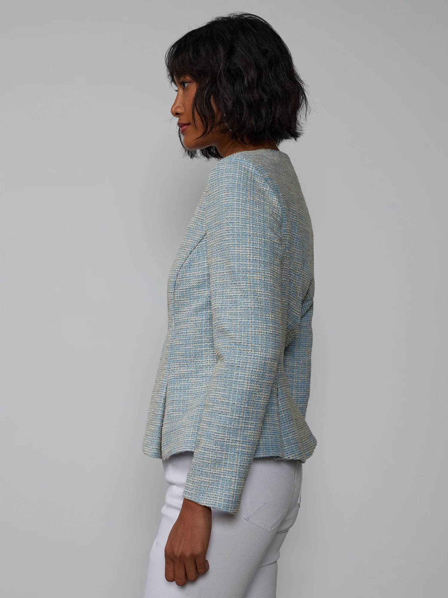 Textured Jacquard Knit Jacket - Image 6