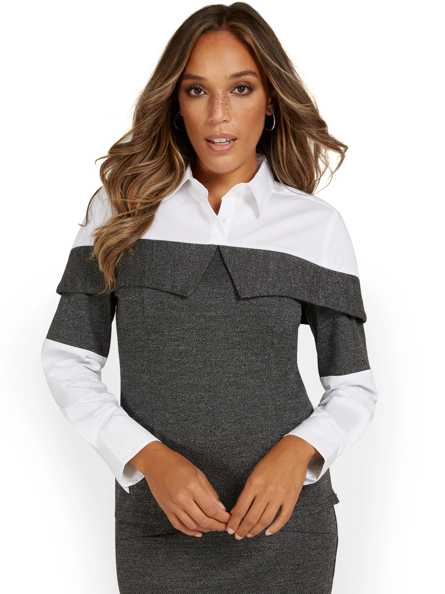 Textured Twofer Top - Image 2