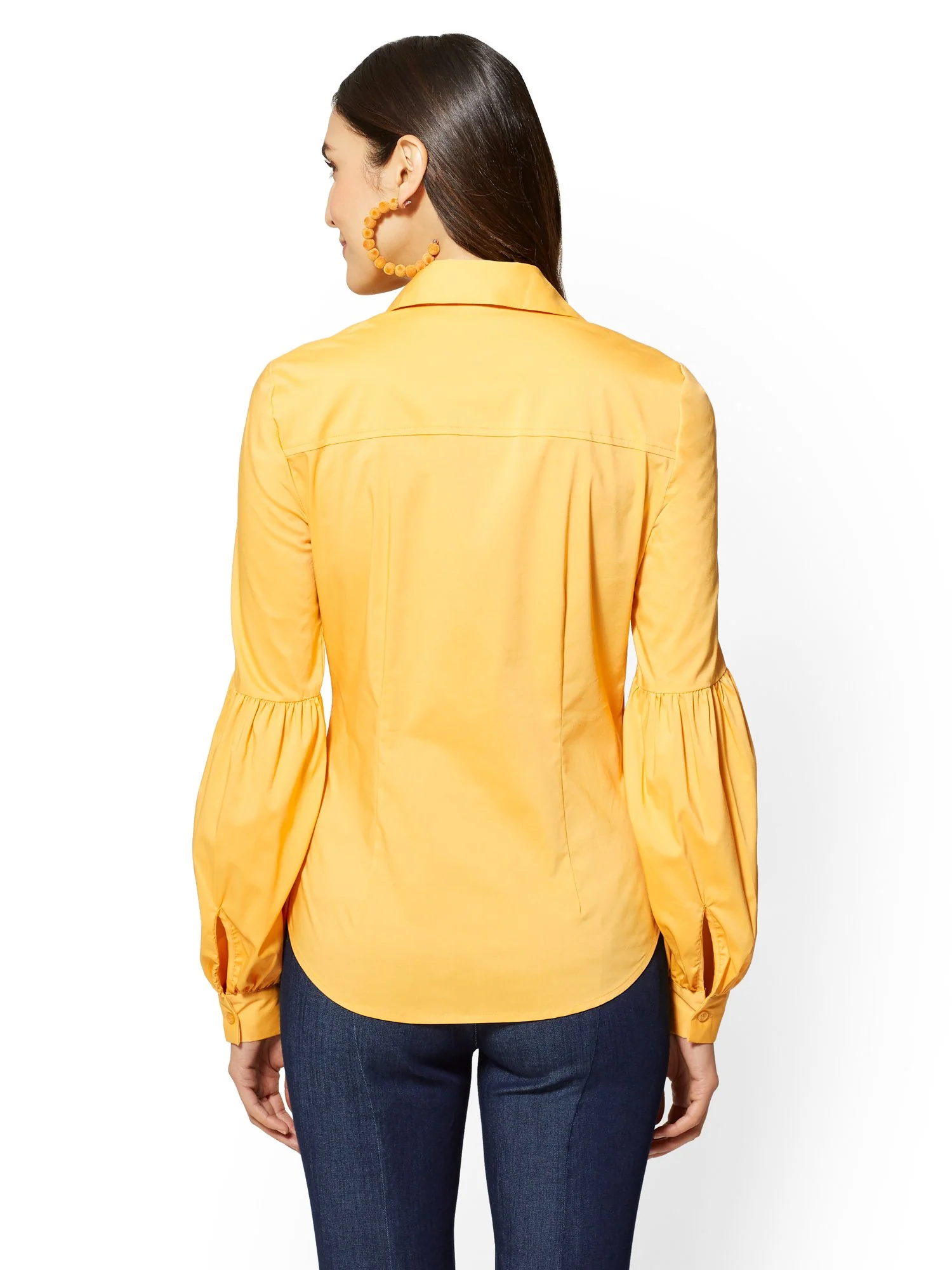 Tie-Detail Statement-Sleeve Shirt - 7th Avenue - Image 3