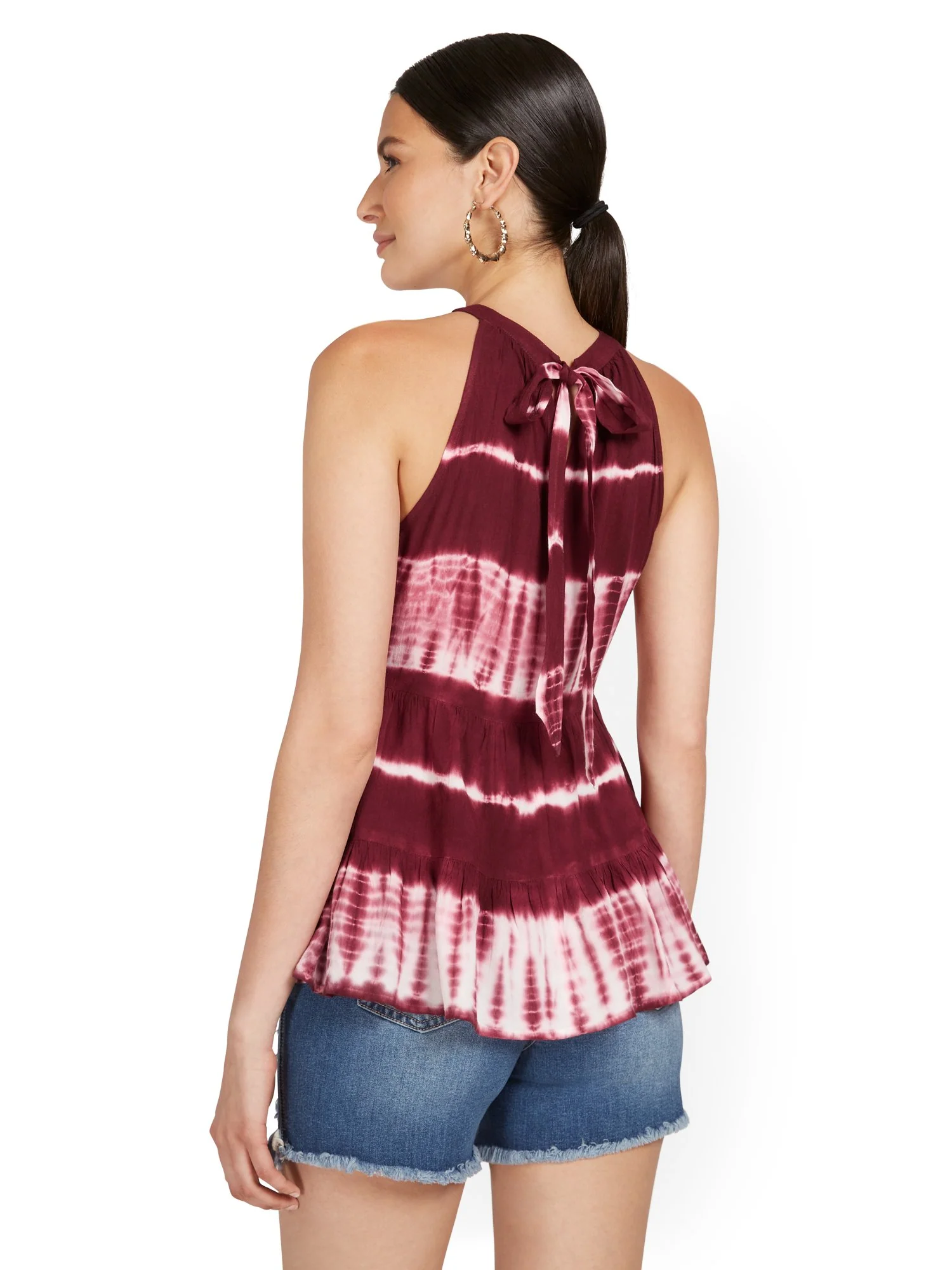 Tie-Dye Babydoll Halter Top - Image 3