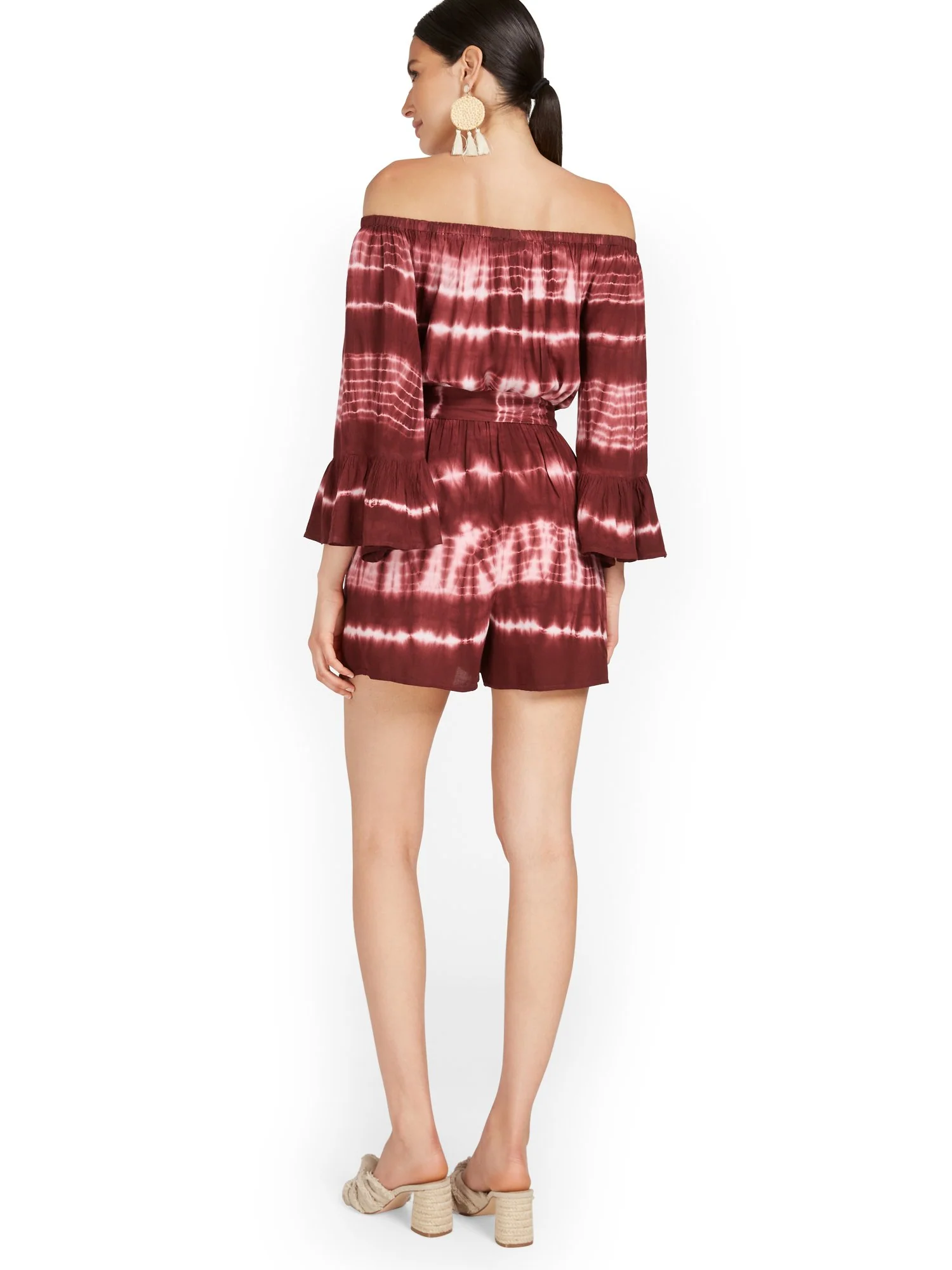 Tie-Dye Off-The-Shoulder Romper - Image 3