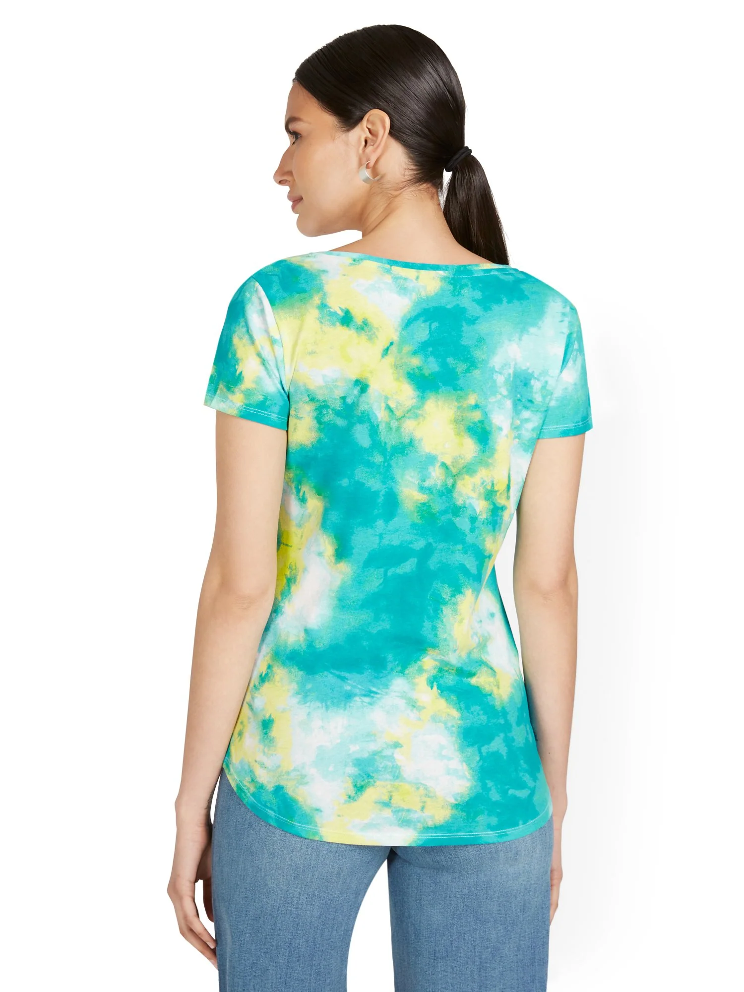 Tie-Dye V-Neck Perfect Tee - Image 6