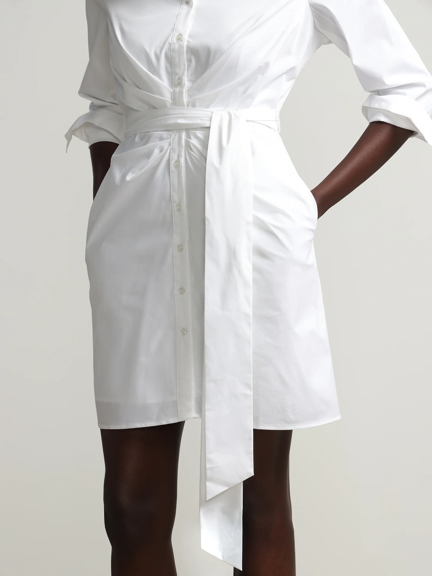 Tie-Front Button-Down Madison Shirtdress - Image 4