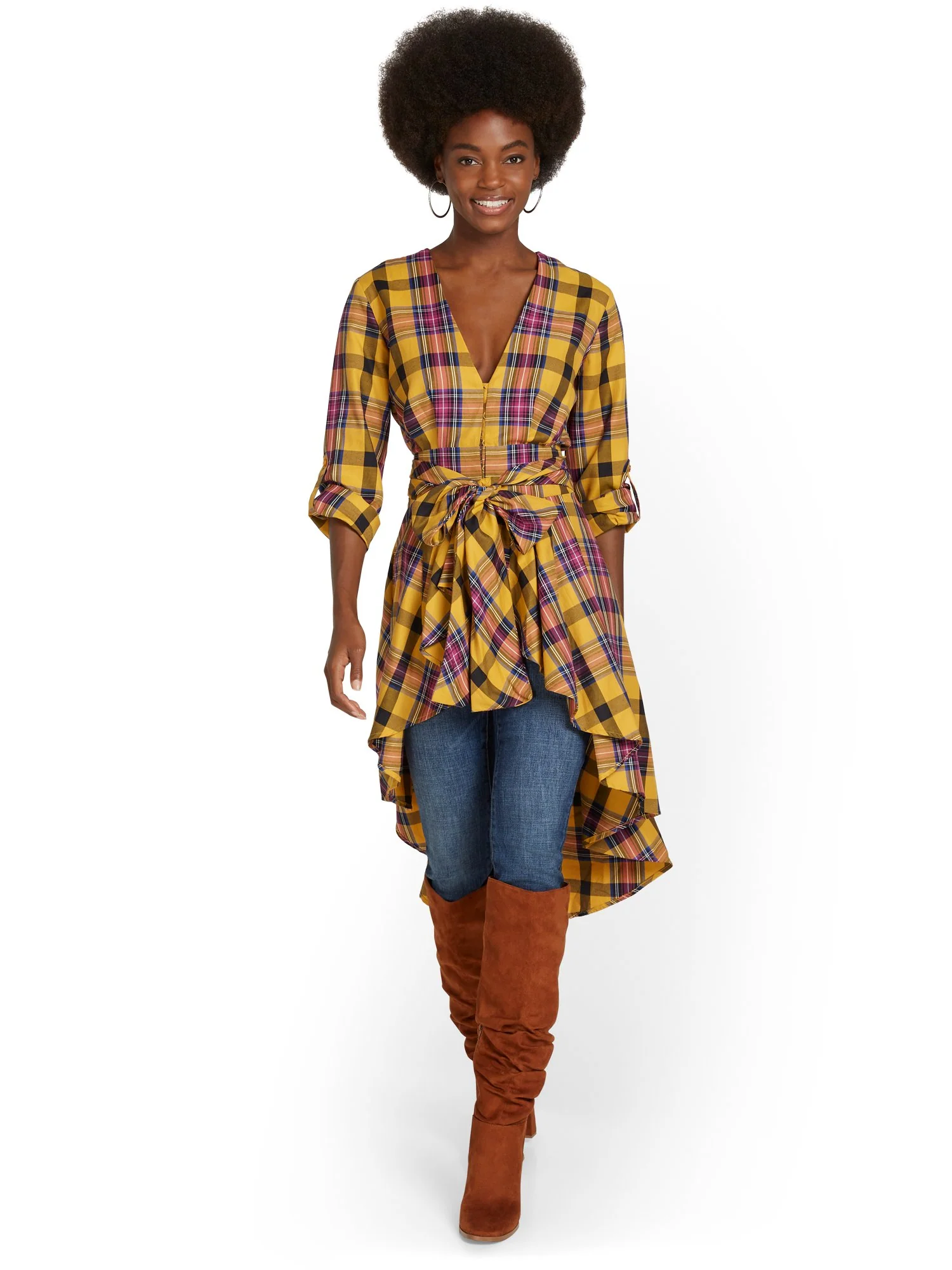 Tie-Front High-Low Top - Image 2