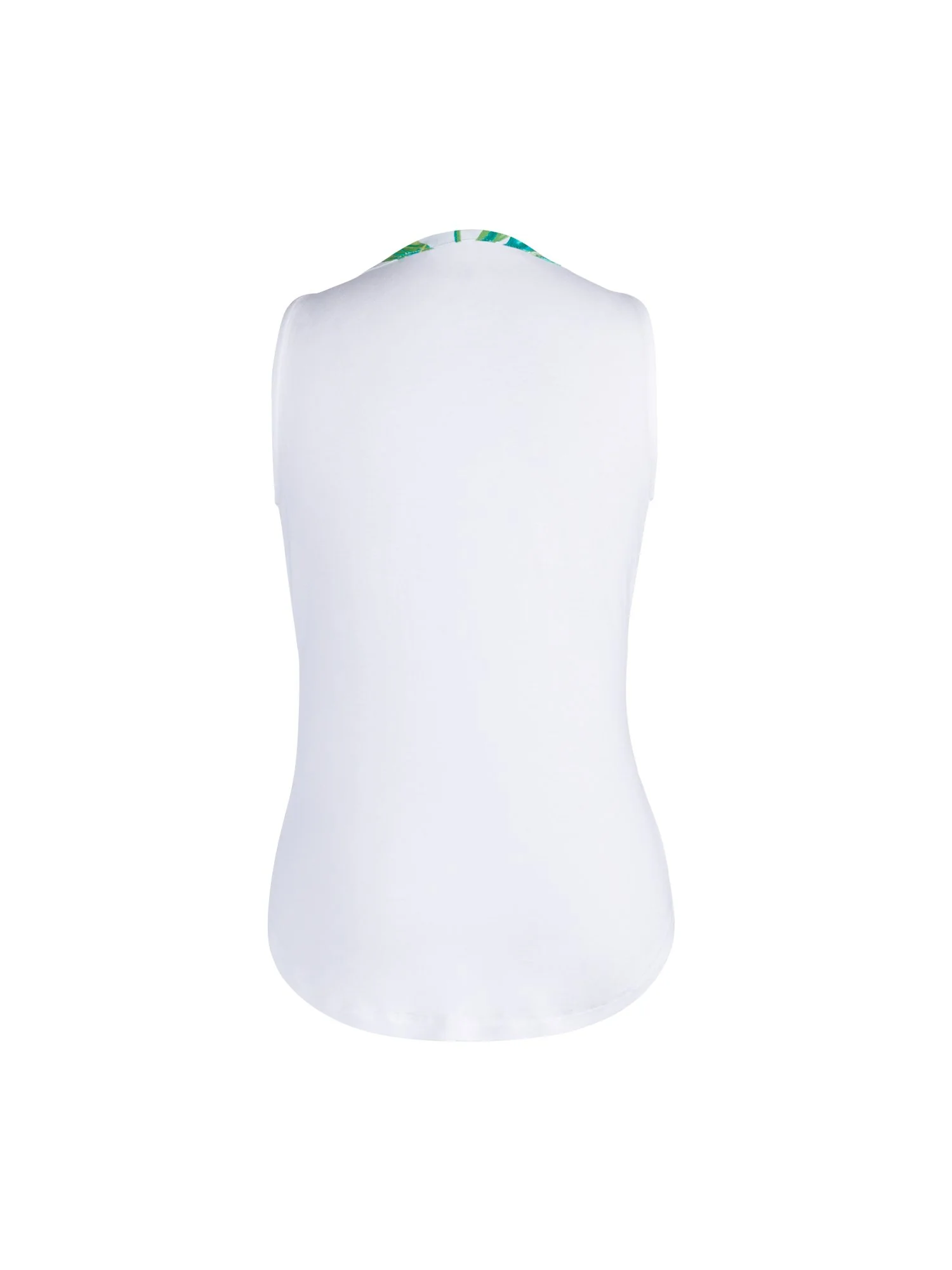 Tie-Front Palm-Print Sleeveless Top - Image 3