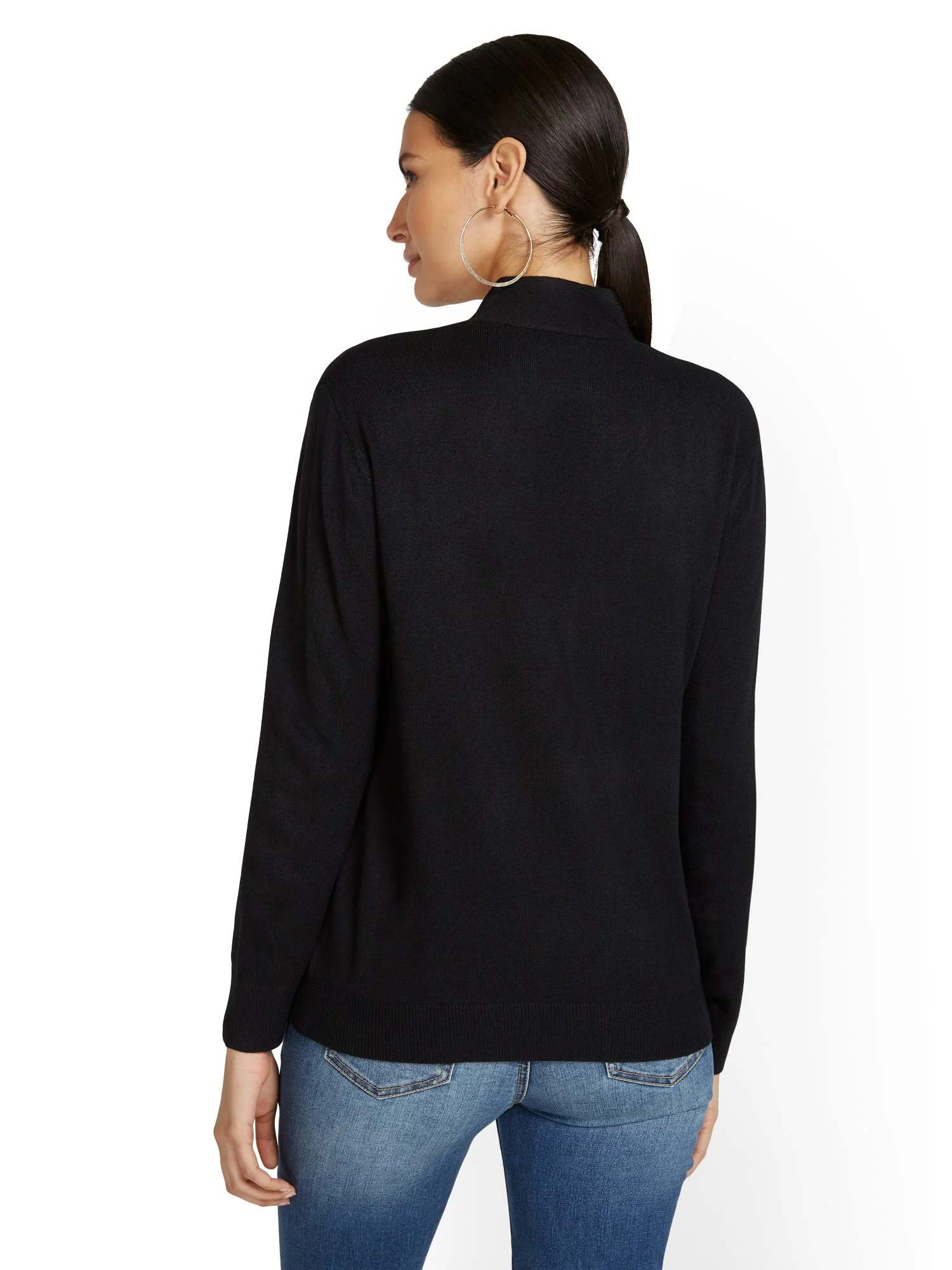 Tie-Front Pullover Sweater - Image 3