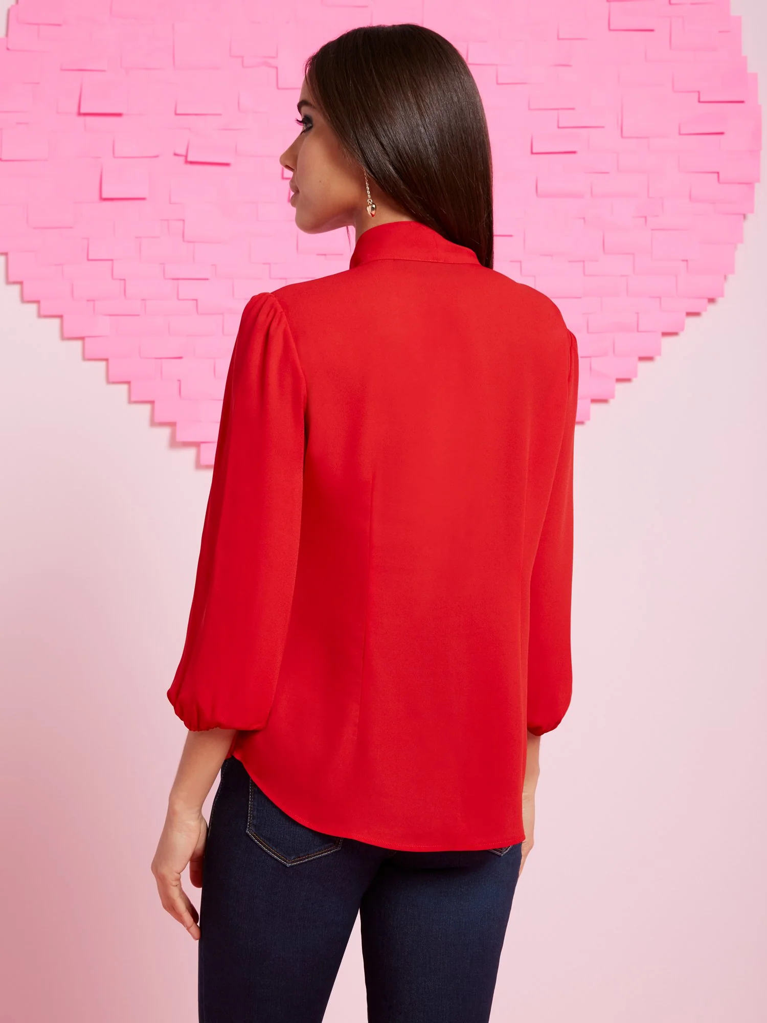 Tie-Front V-Neck Blouse - Image 9