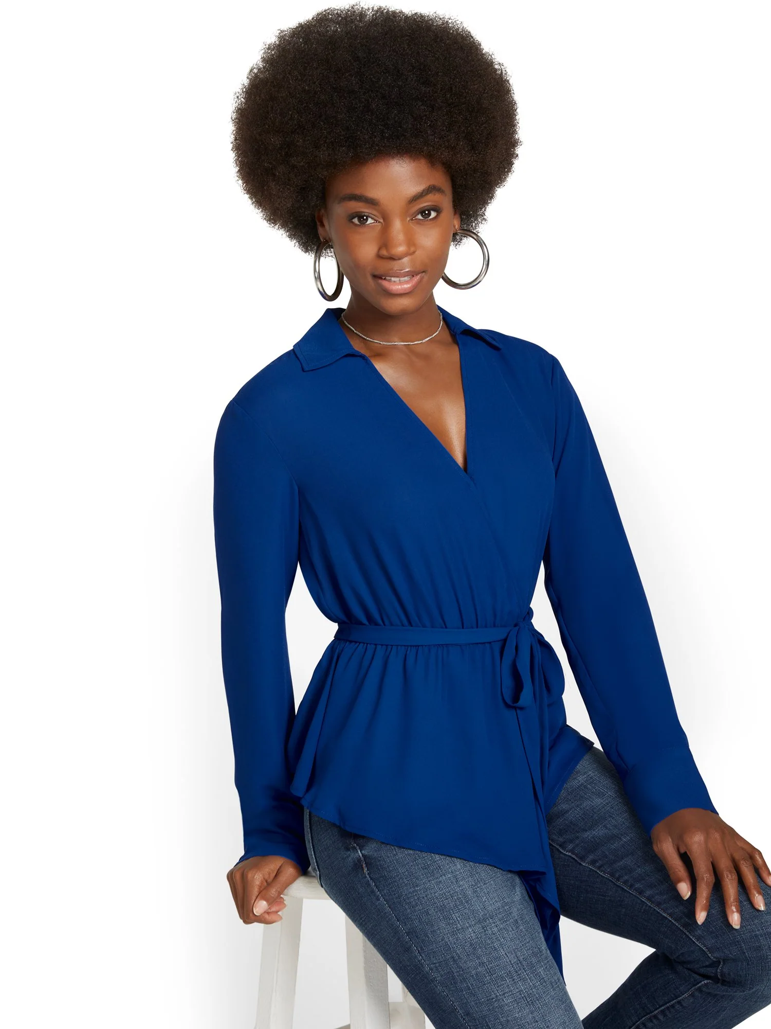 Tie-Front V-Neck Top - Image 11