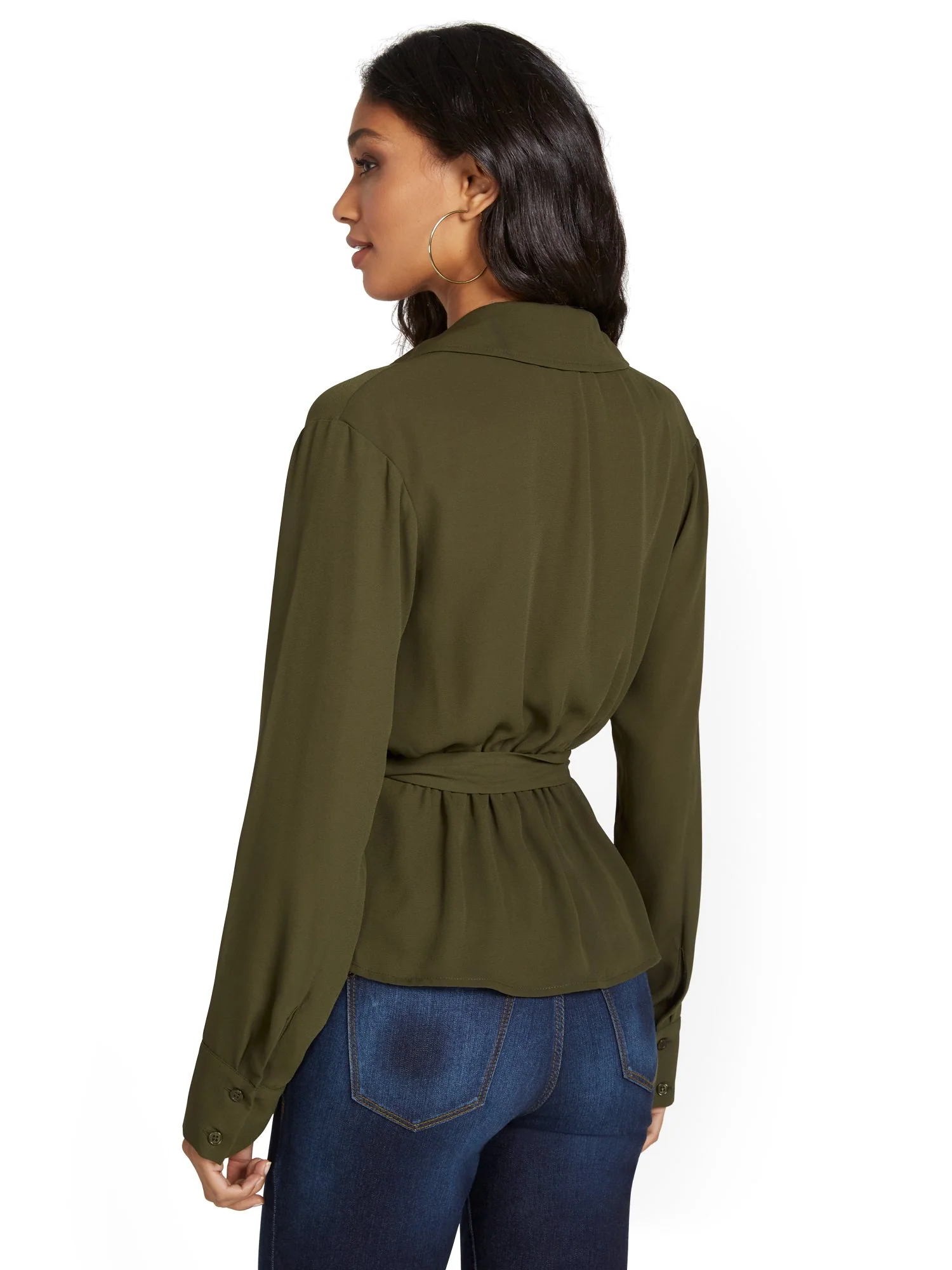 Tie-Front V-Neck Top - Image 6