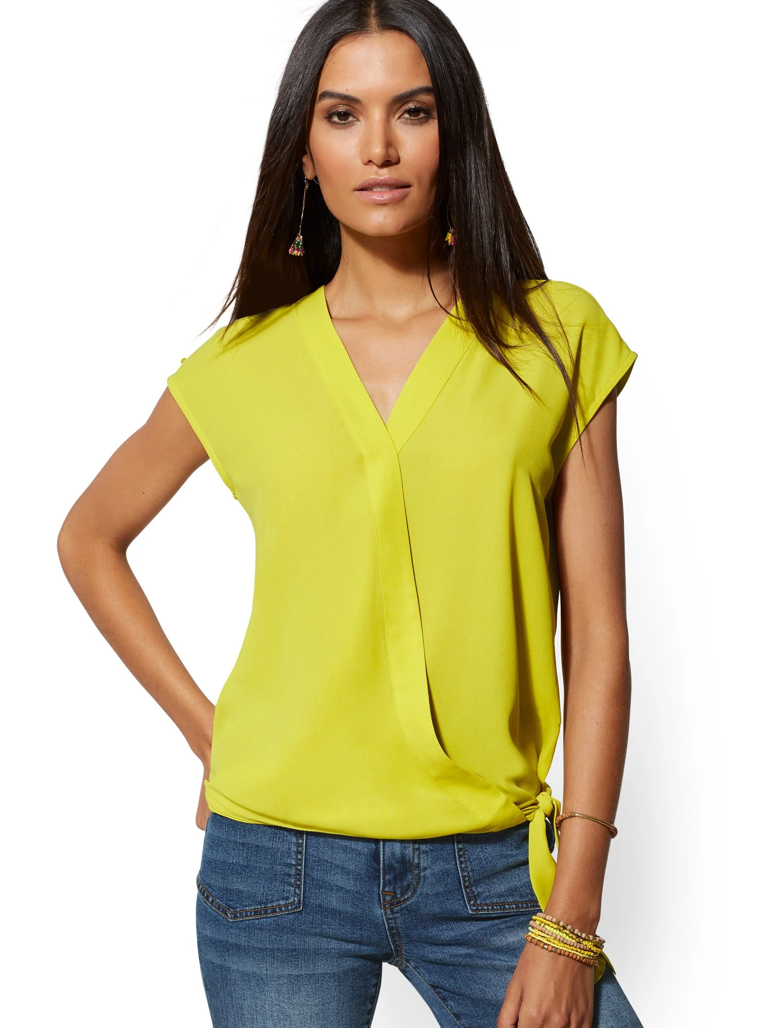 Tie-Front Wrap Blouse - Soho Soft Shirt - Image 18