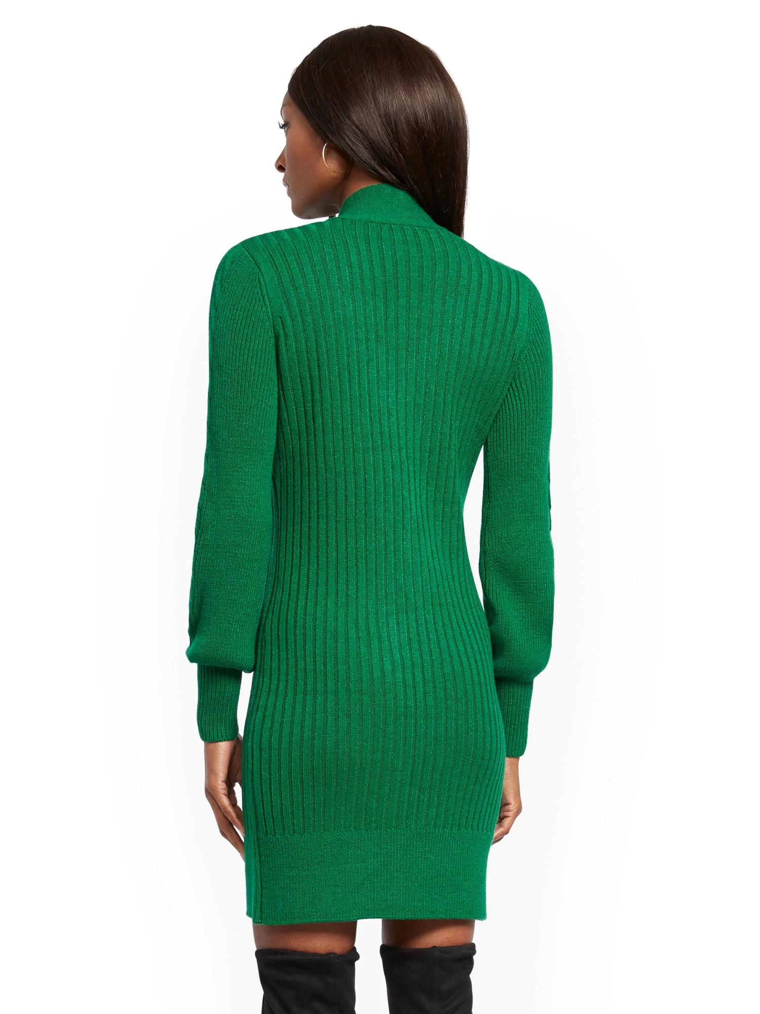 Tie-Neck Sweater Dress - Image 18