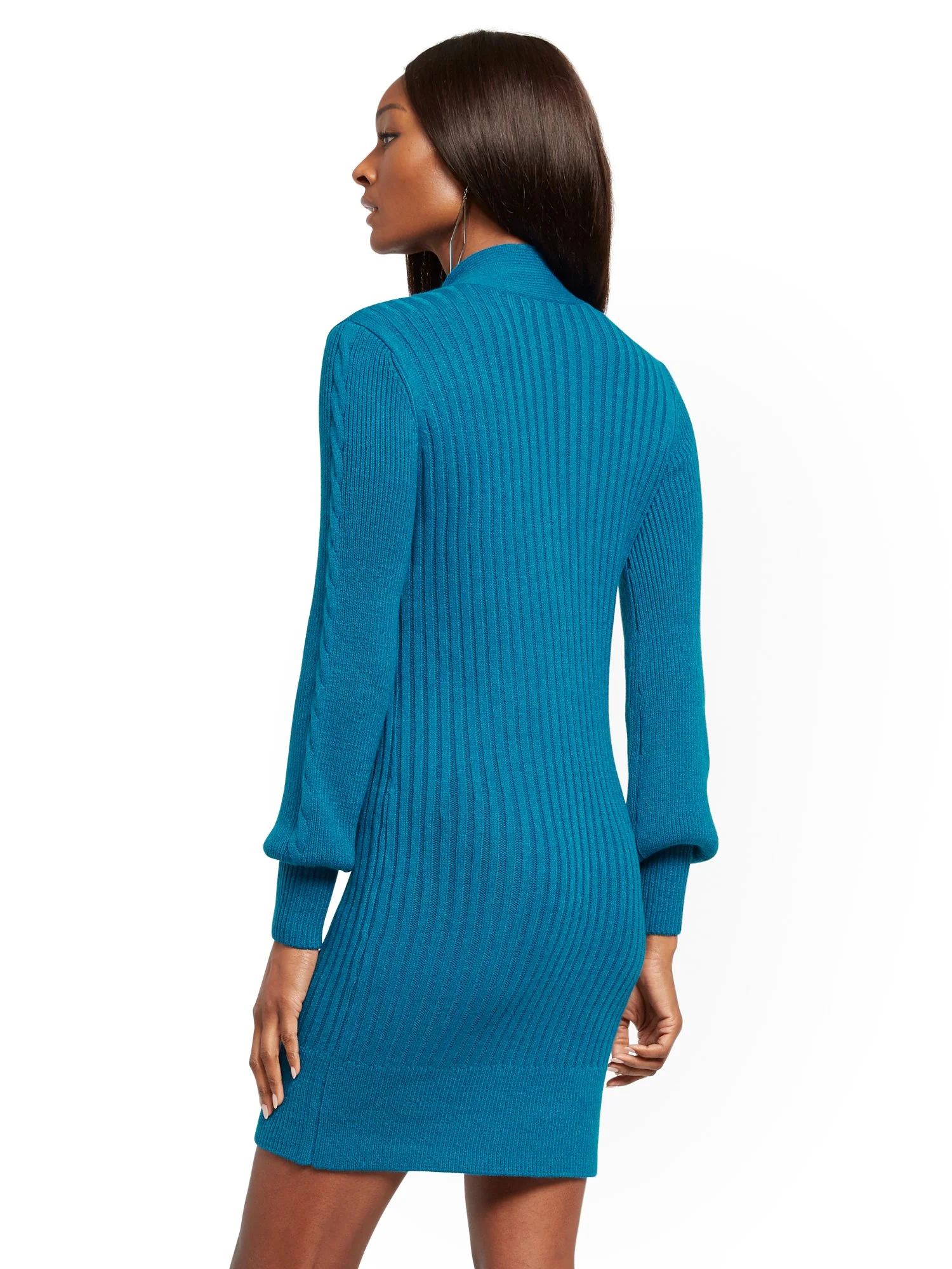 Tie-Neck Sweater Dress - Image 7