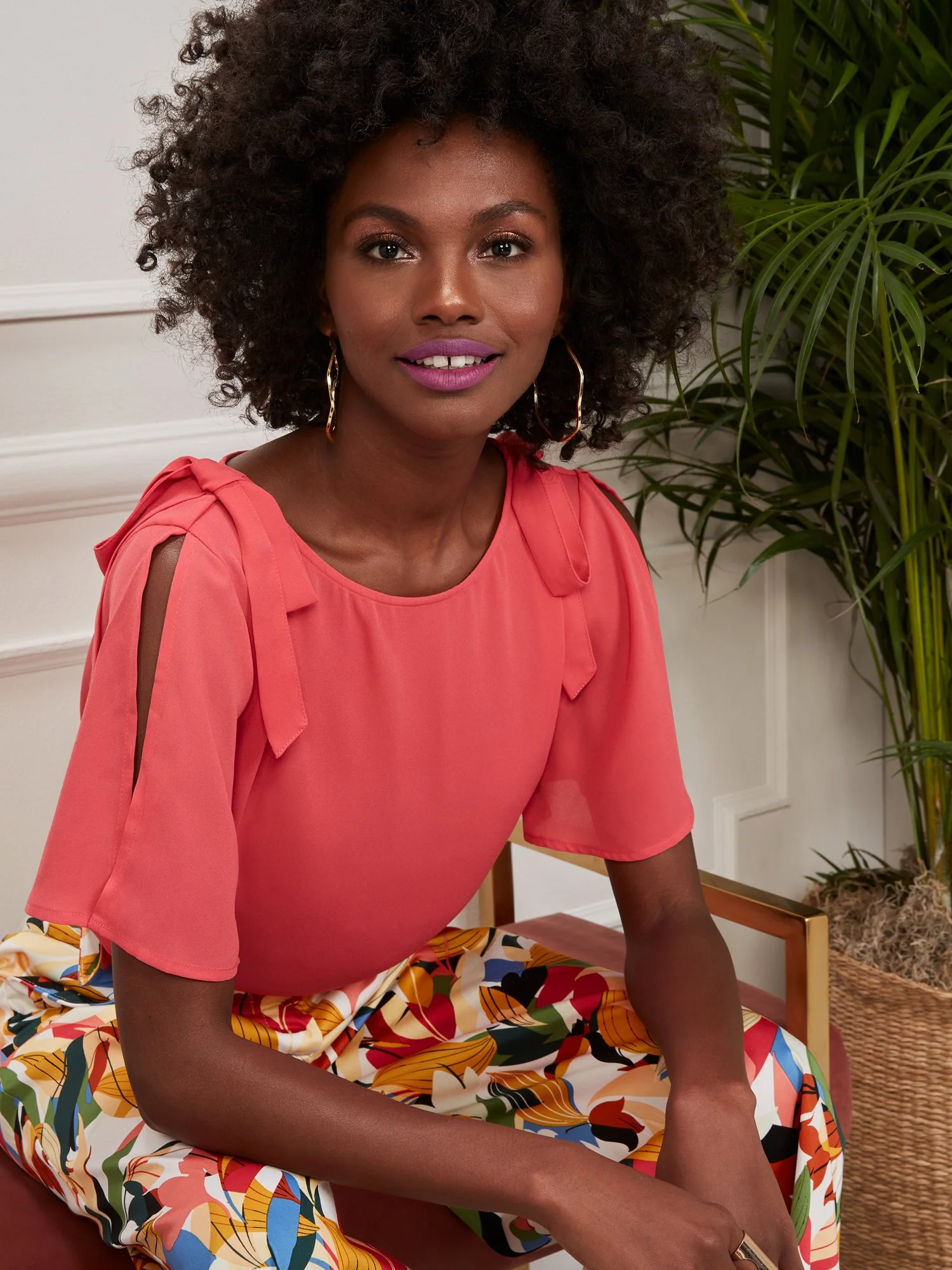 Tie-Shoulder Blouse - Image 4