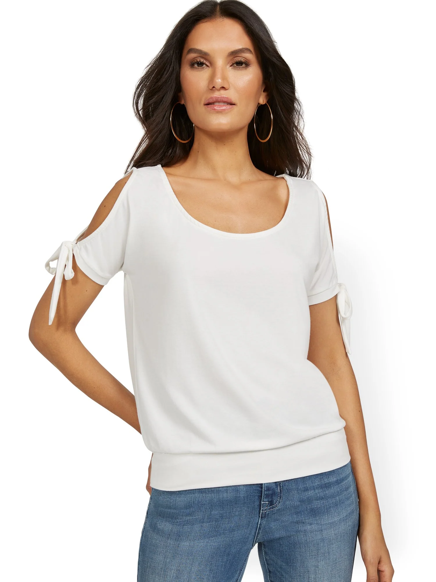 Tie-Shoulder Scoopneck Top - Image 8