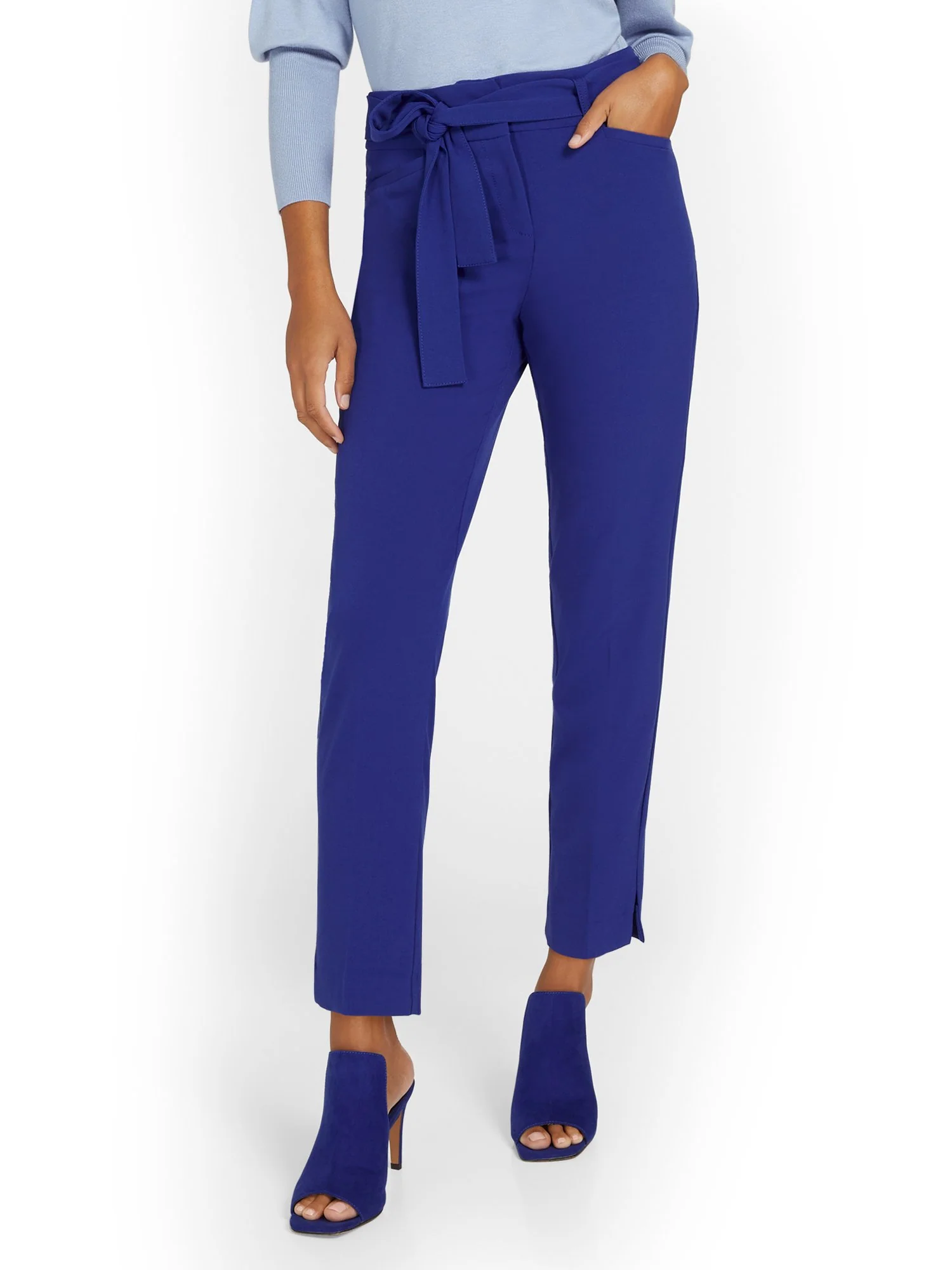 Tie-Waist Ankle Pant - Essential Stretch - Image 22