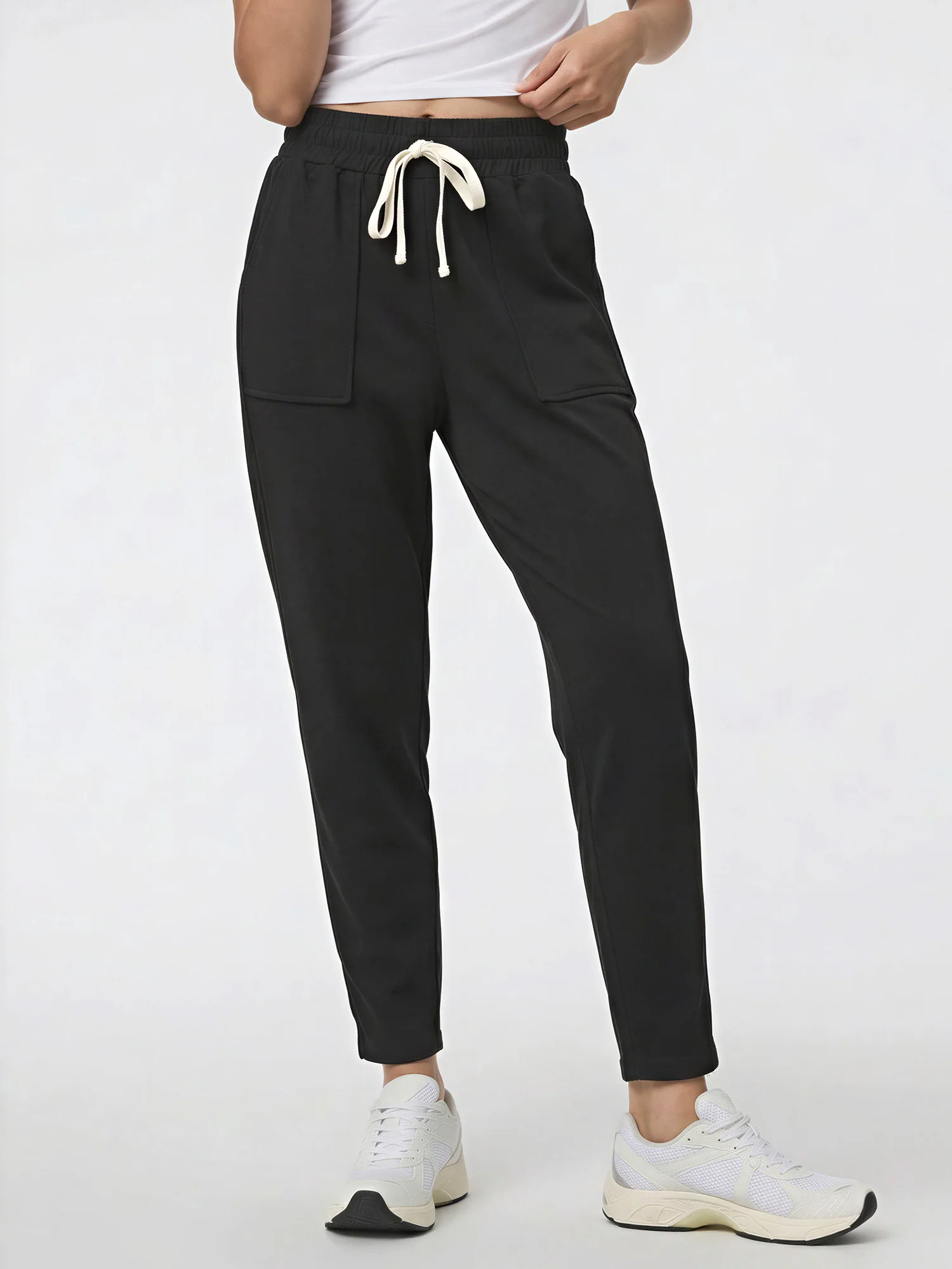 Tie Waist Exposed Pocket Jogger - Image 3
