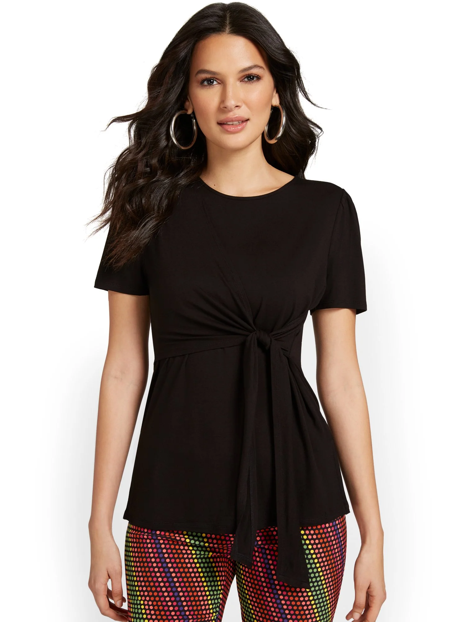 Tie-Waist Knit Top - Image 2