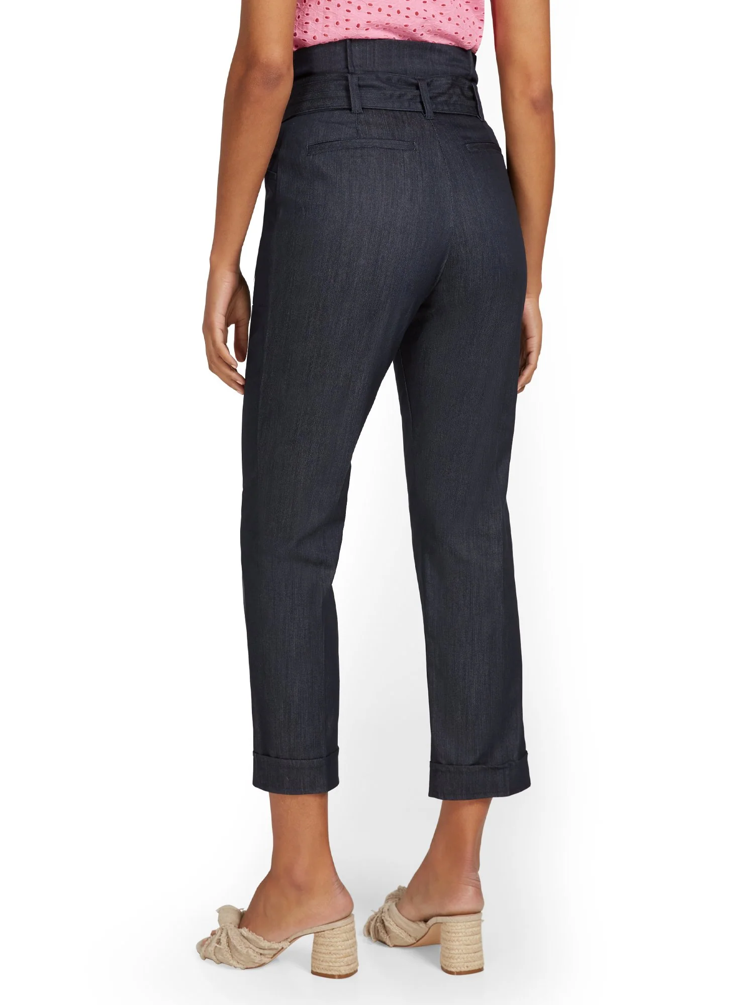 Tie-Waist Paperbag Ankle Pant - Image 3