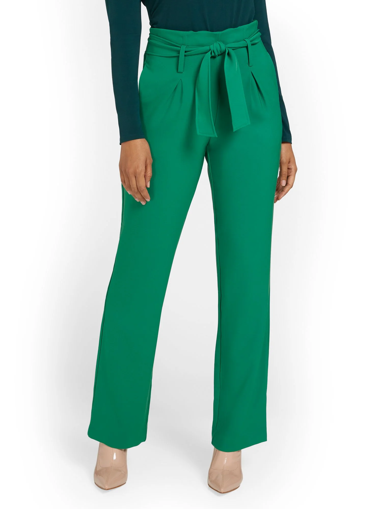 Tie-Waist Straight-Leg Pant - Premium Stretch - Image 7