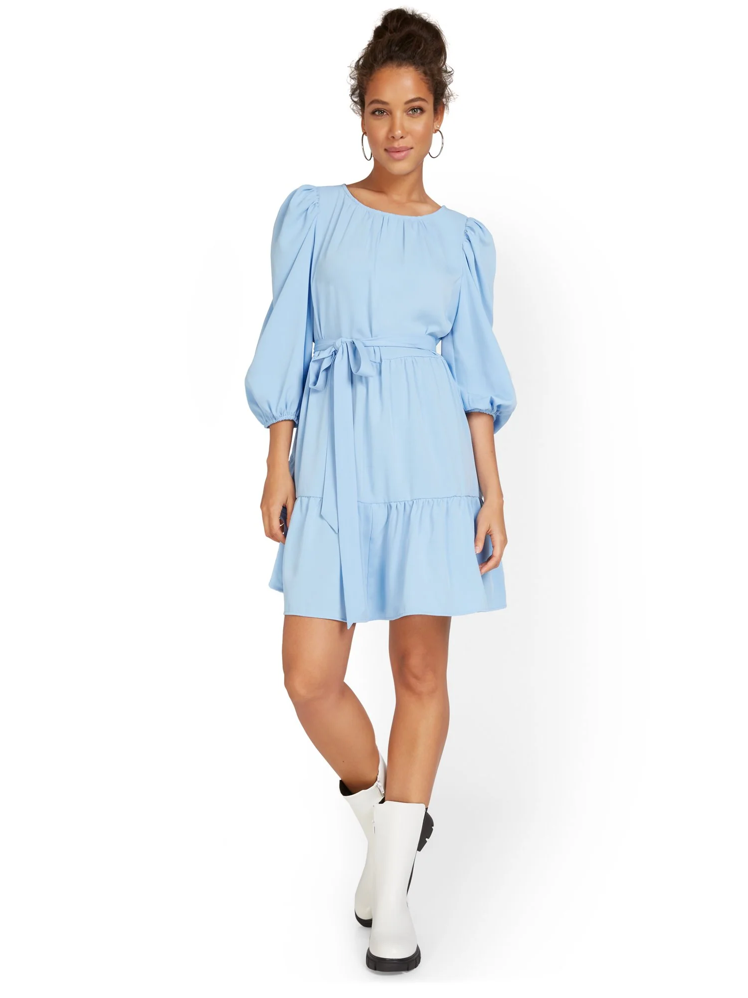 Tie-Waist Tiered Dress - Image 5
