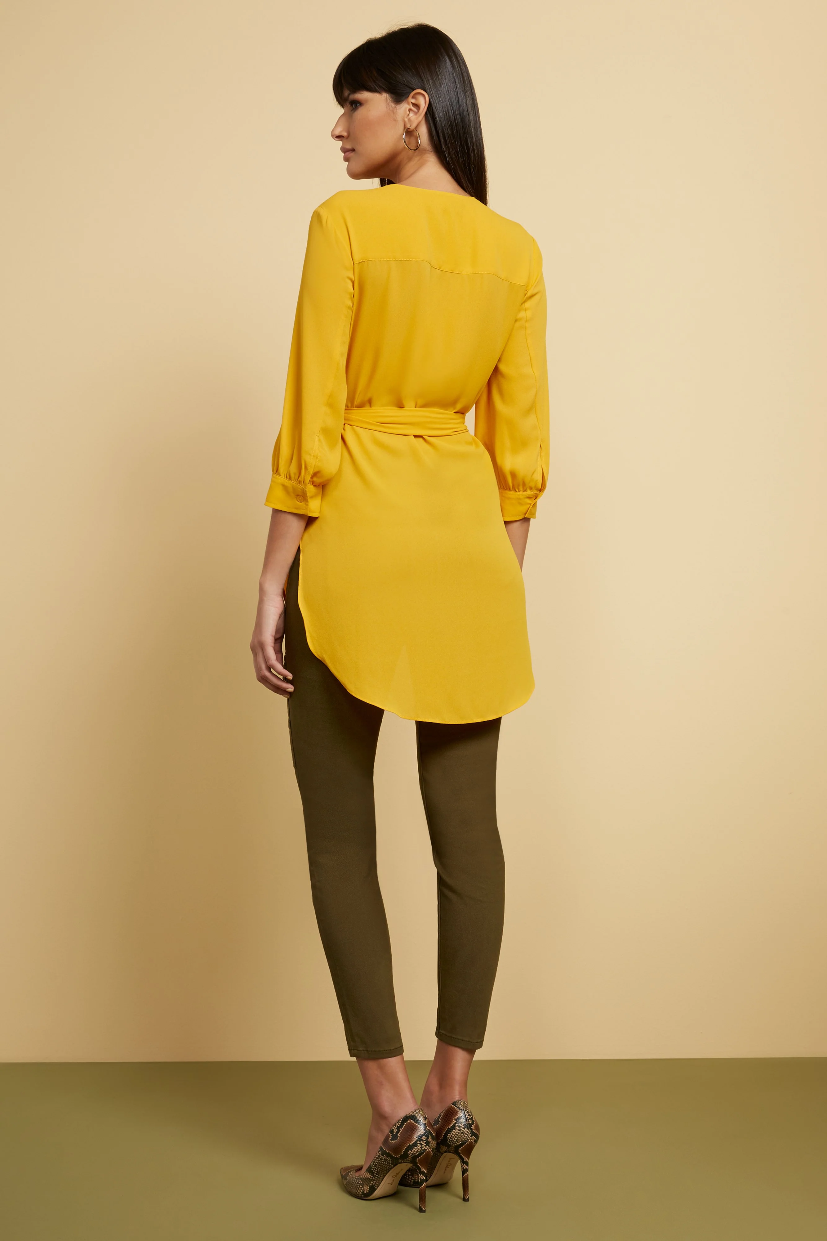 Tie-Waist Tunic Blouse - Image 3