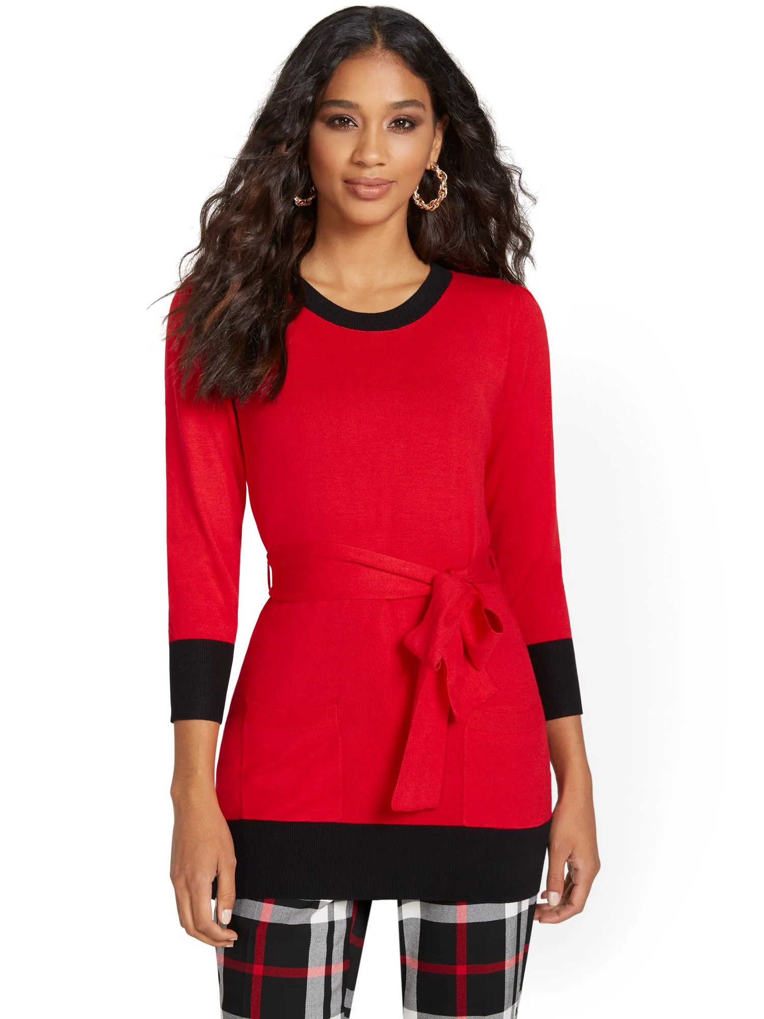 Tie-Waist Tunic Sweater - Image 6