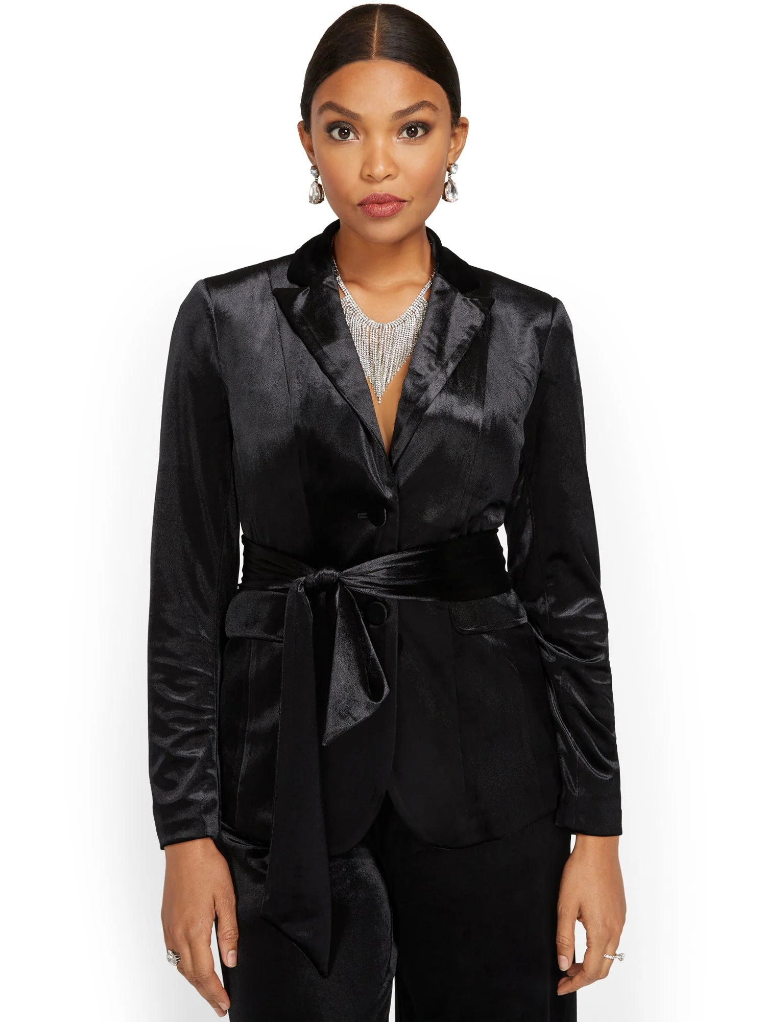 Tie-Waist Velvet Jacket - Image 2
