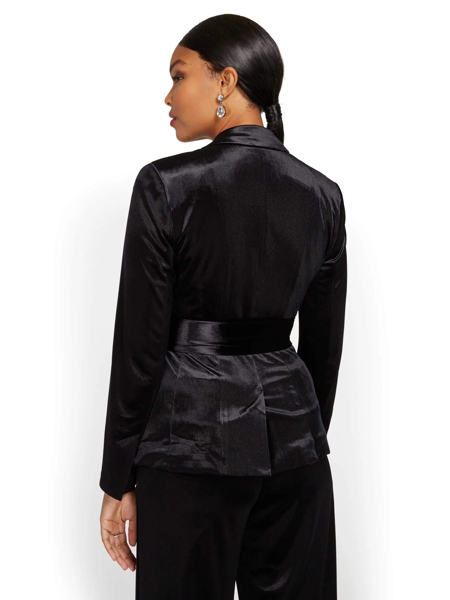 Tie-Waist Velvet Jacket - Image 3