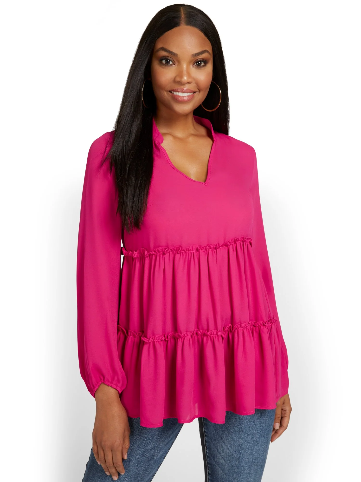 Tiered Babydoll Blouse - Image 11