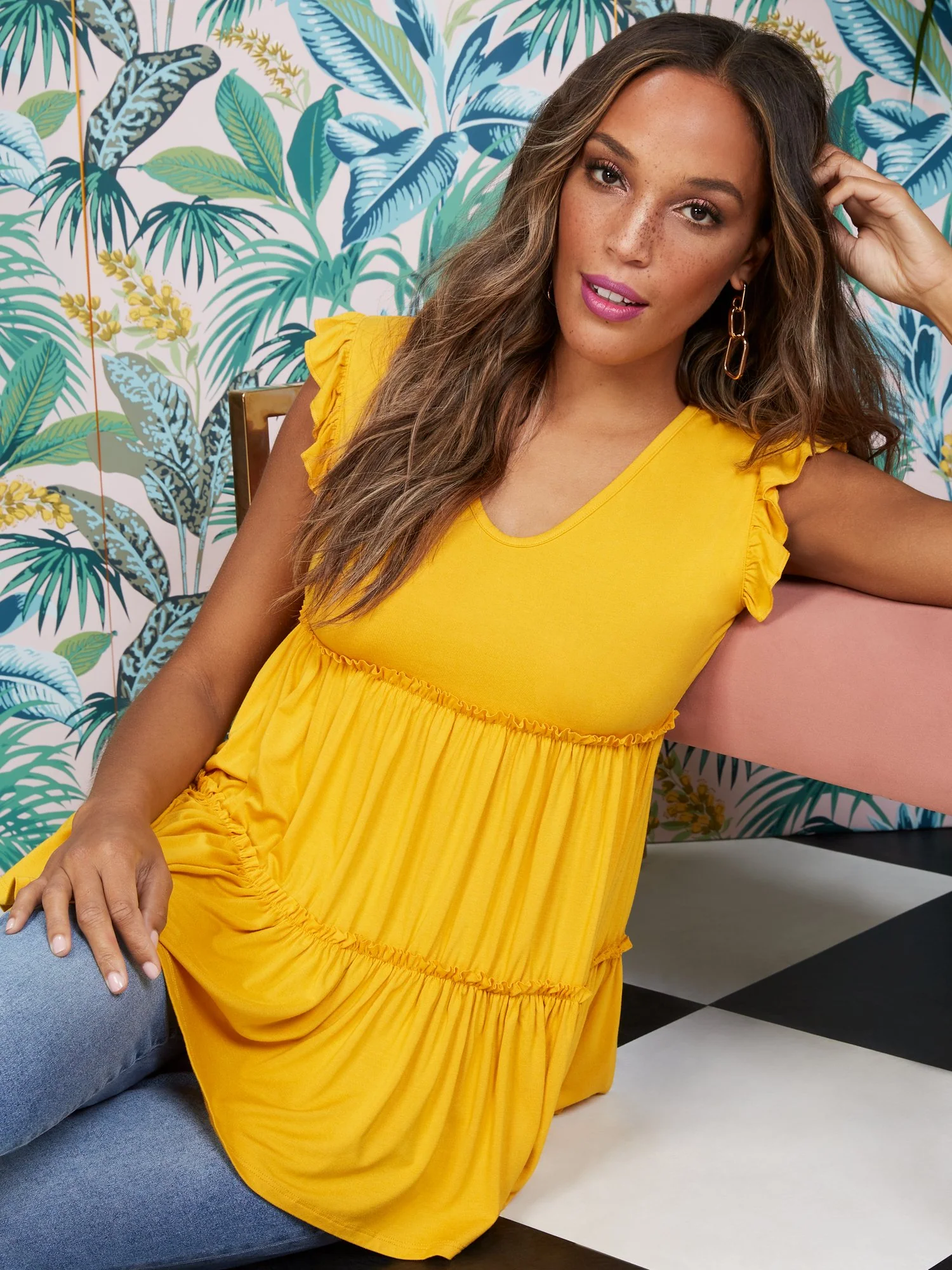 Tiered Babydoll Knit Top - Image 5