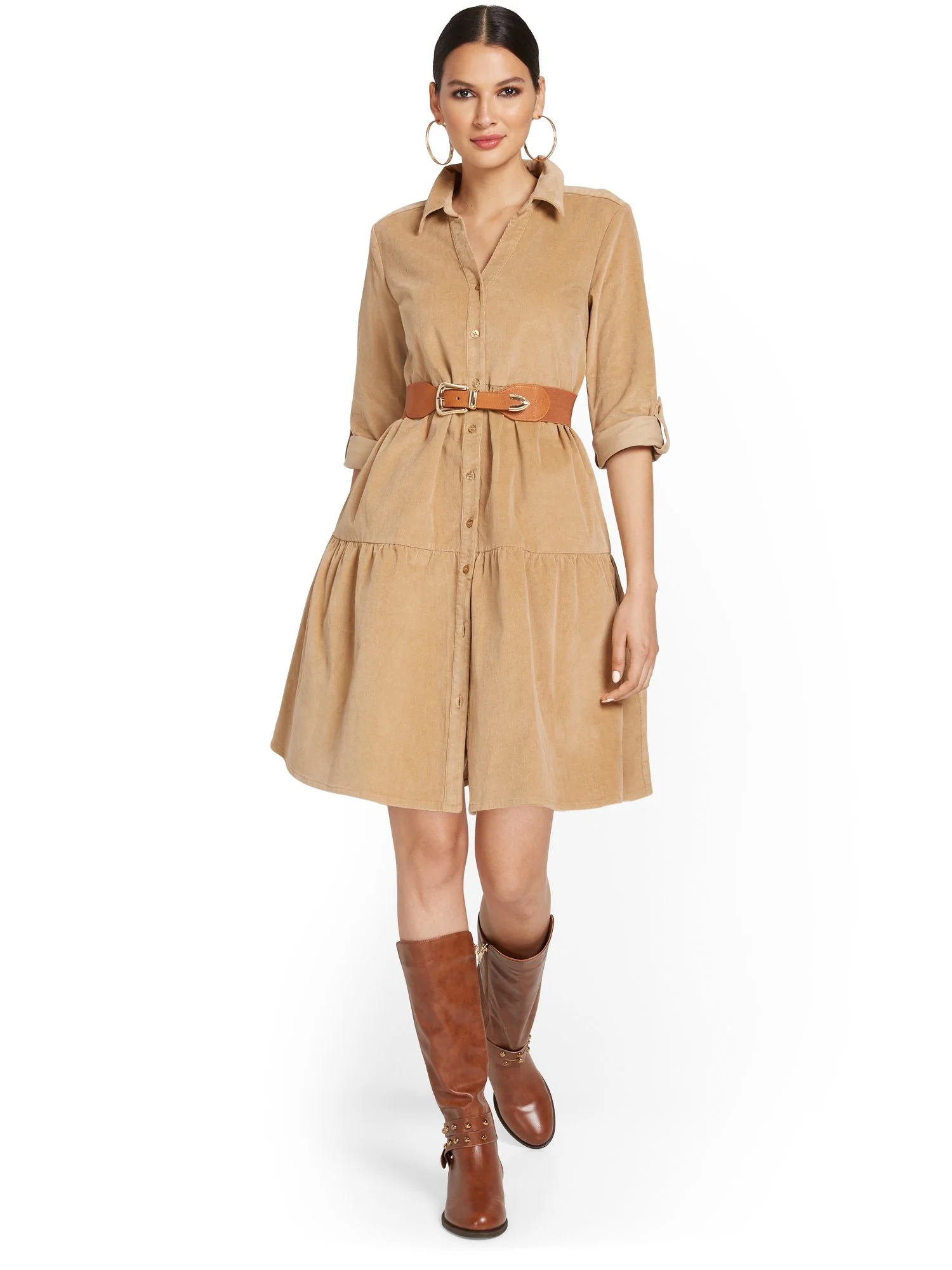 Tiered Button-Down Dress - Image 2