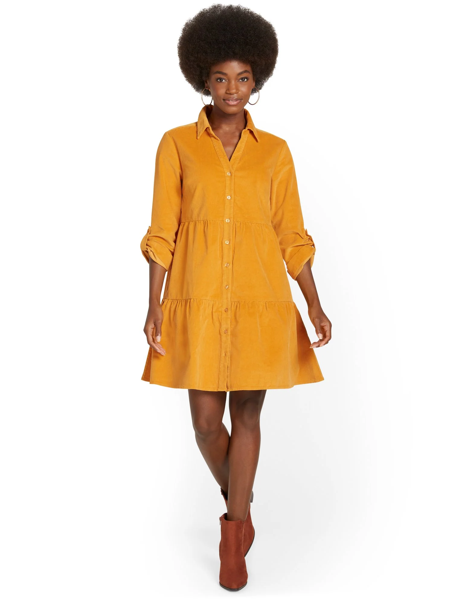 Tiered Button-Down Dress - Image 5
