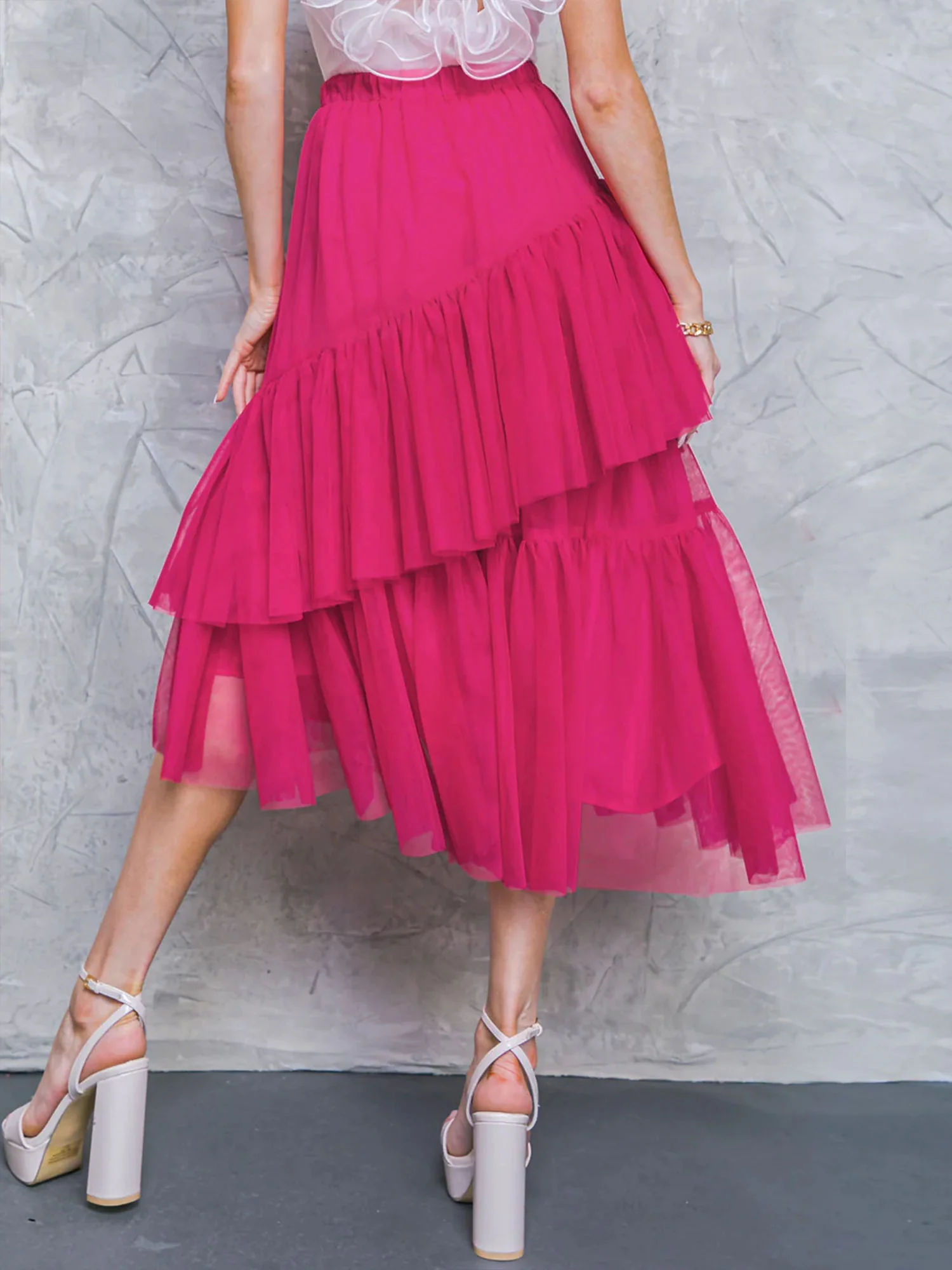Flying Tomato Tiered Asymmetric Hem Skirt - Brands We Love - Image 4
