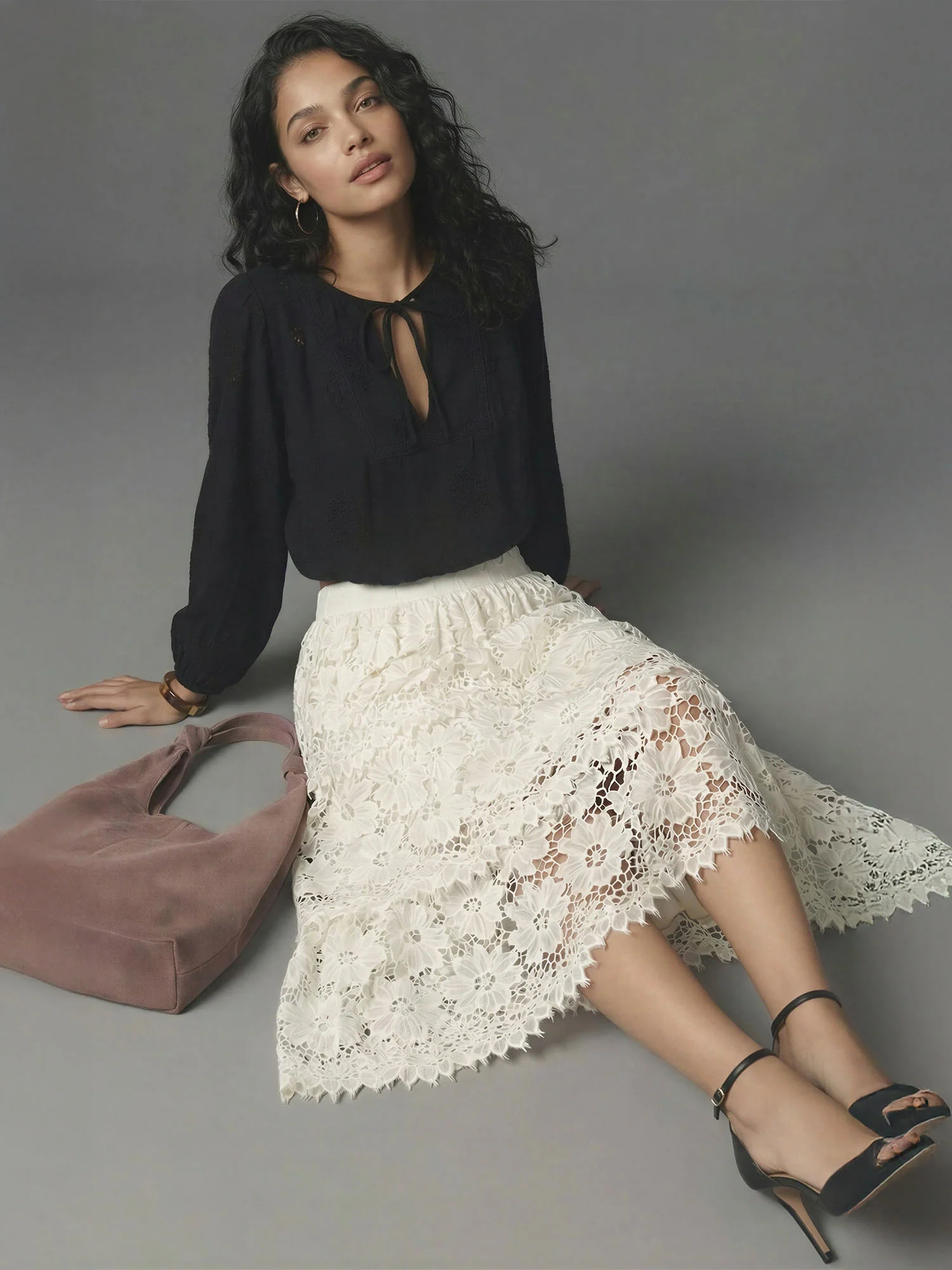 Tiered Lace Maxi Skirt - Image 10