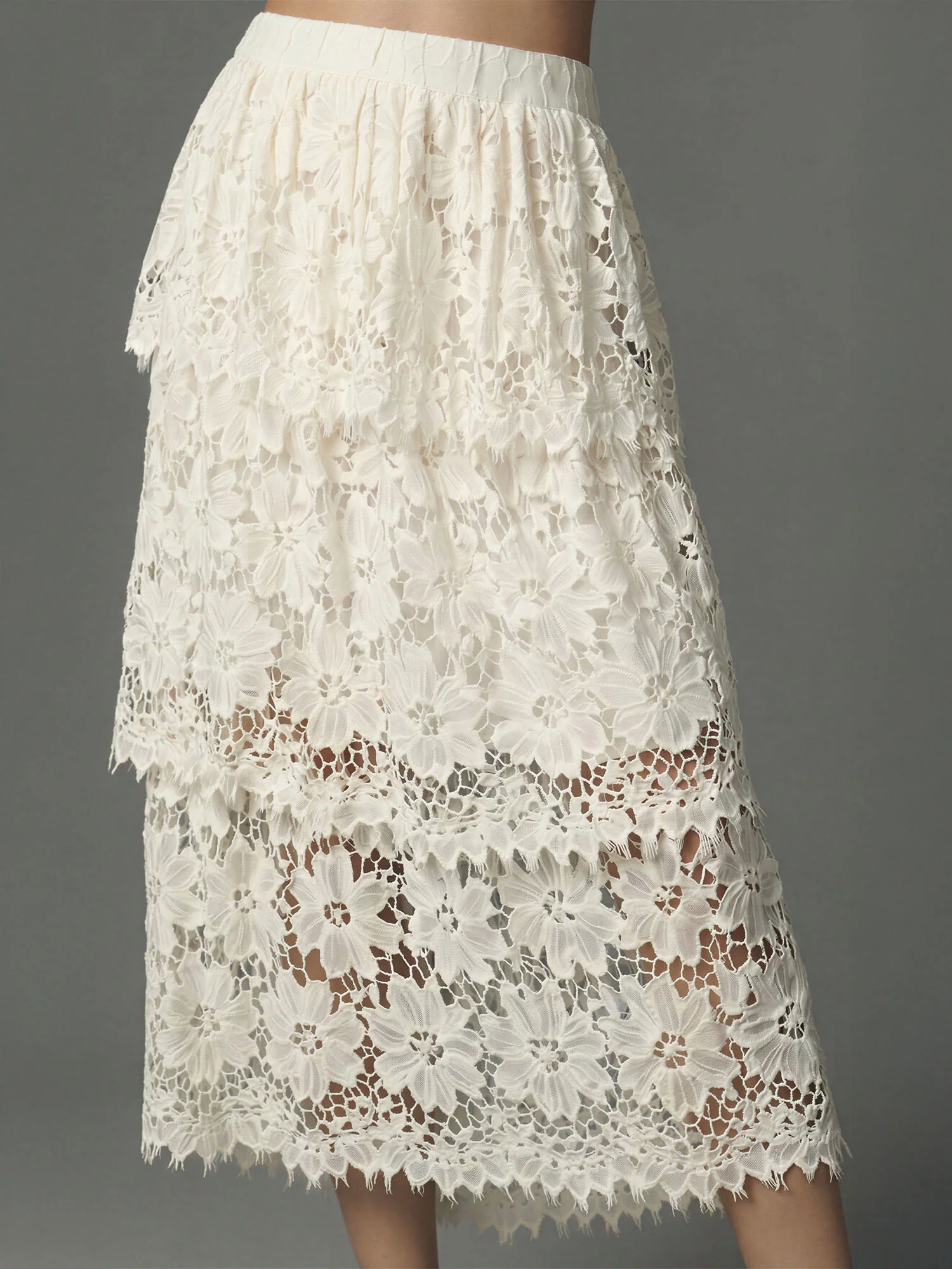 Tiered Lace Maxi Skirt - Image 11