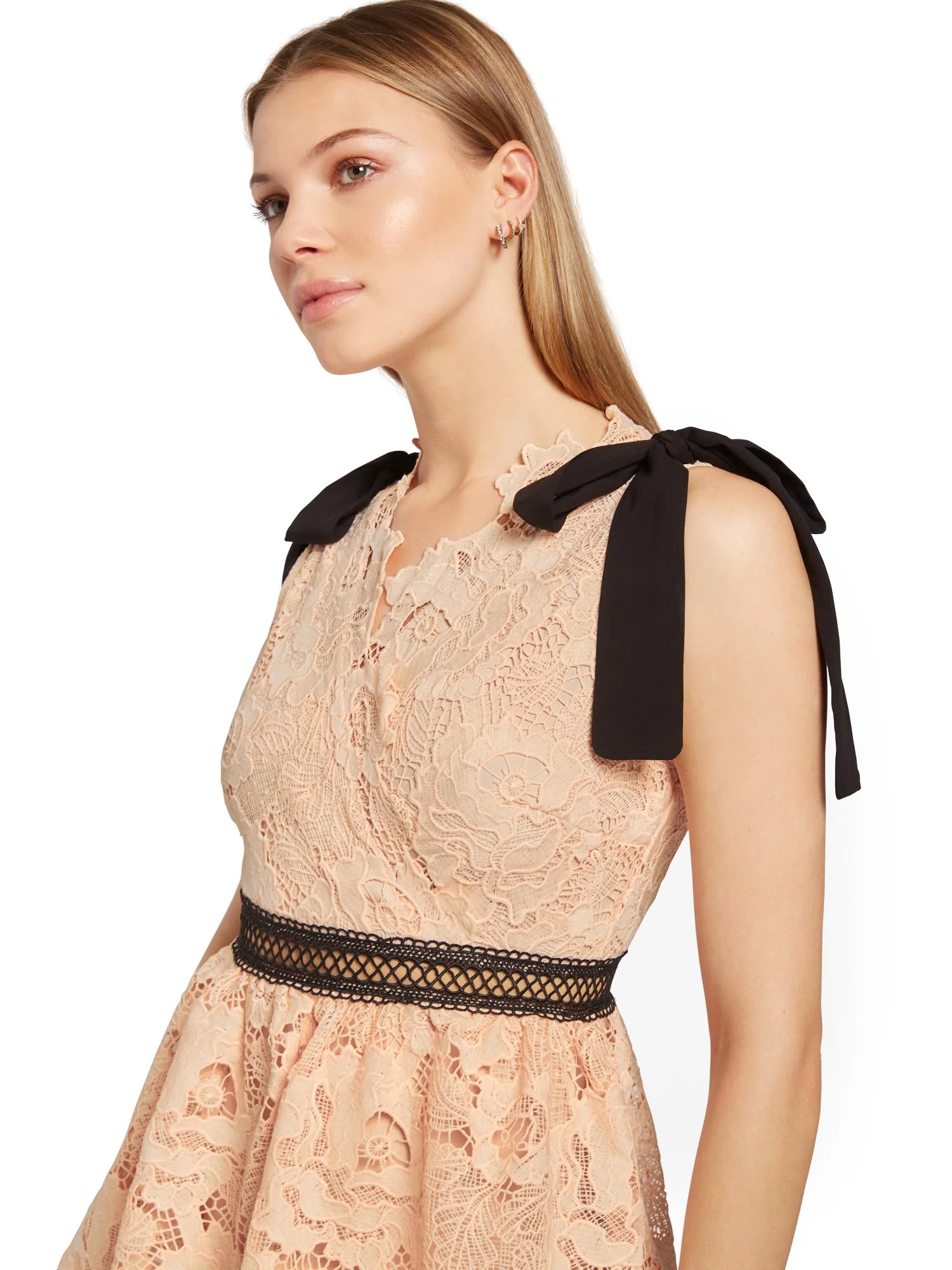 Just Me Tiered Lace Midi Dress - Brands We Love - Image 4