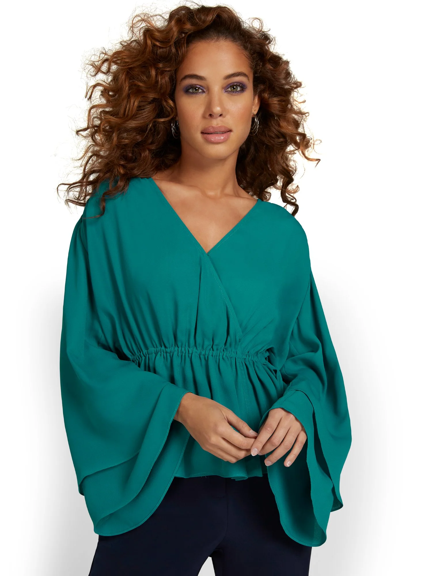 Tiered Surplice Blouse - Image 5