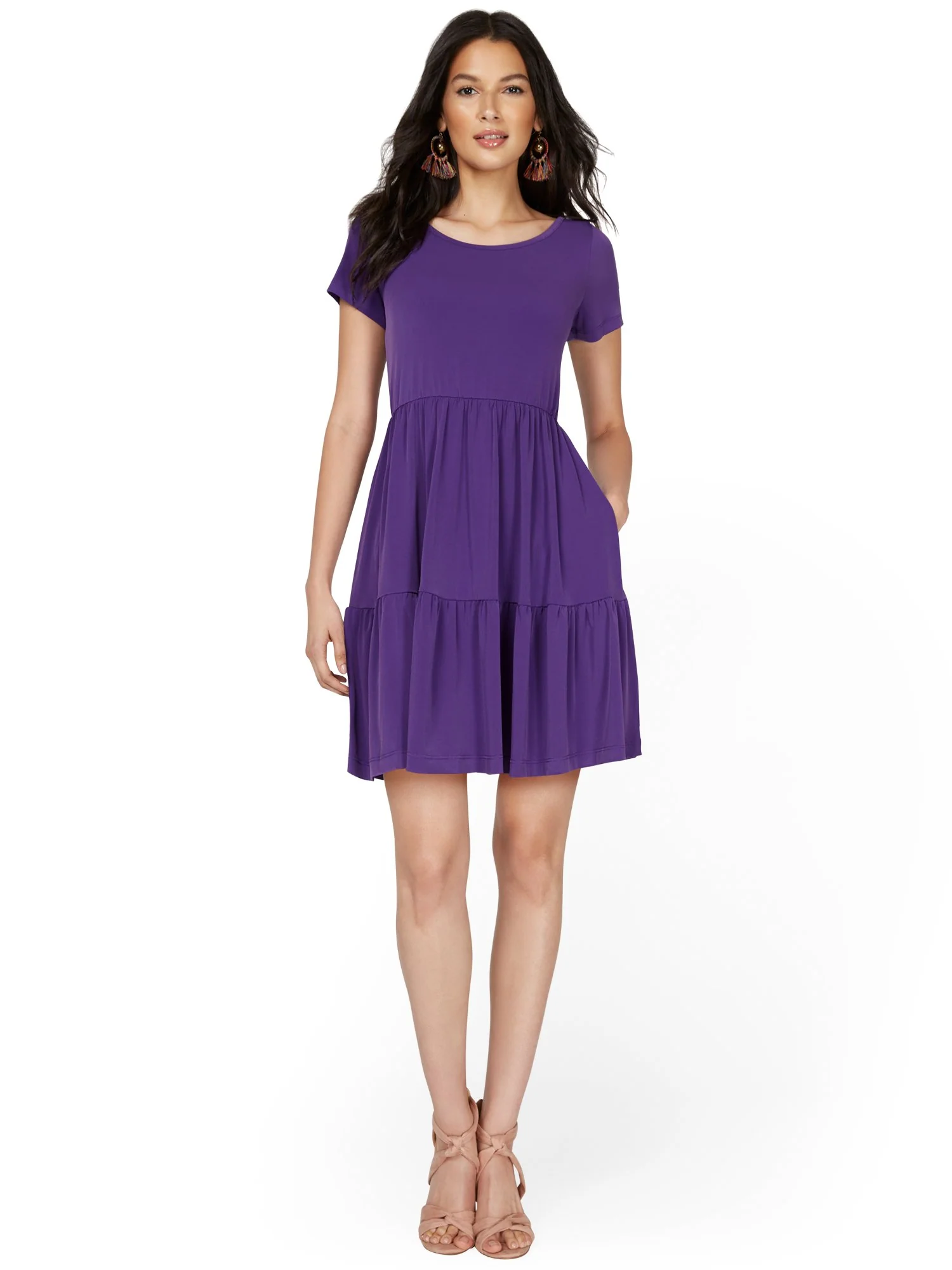 Tiered Swing Knit Dress - Image 4