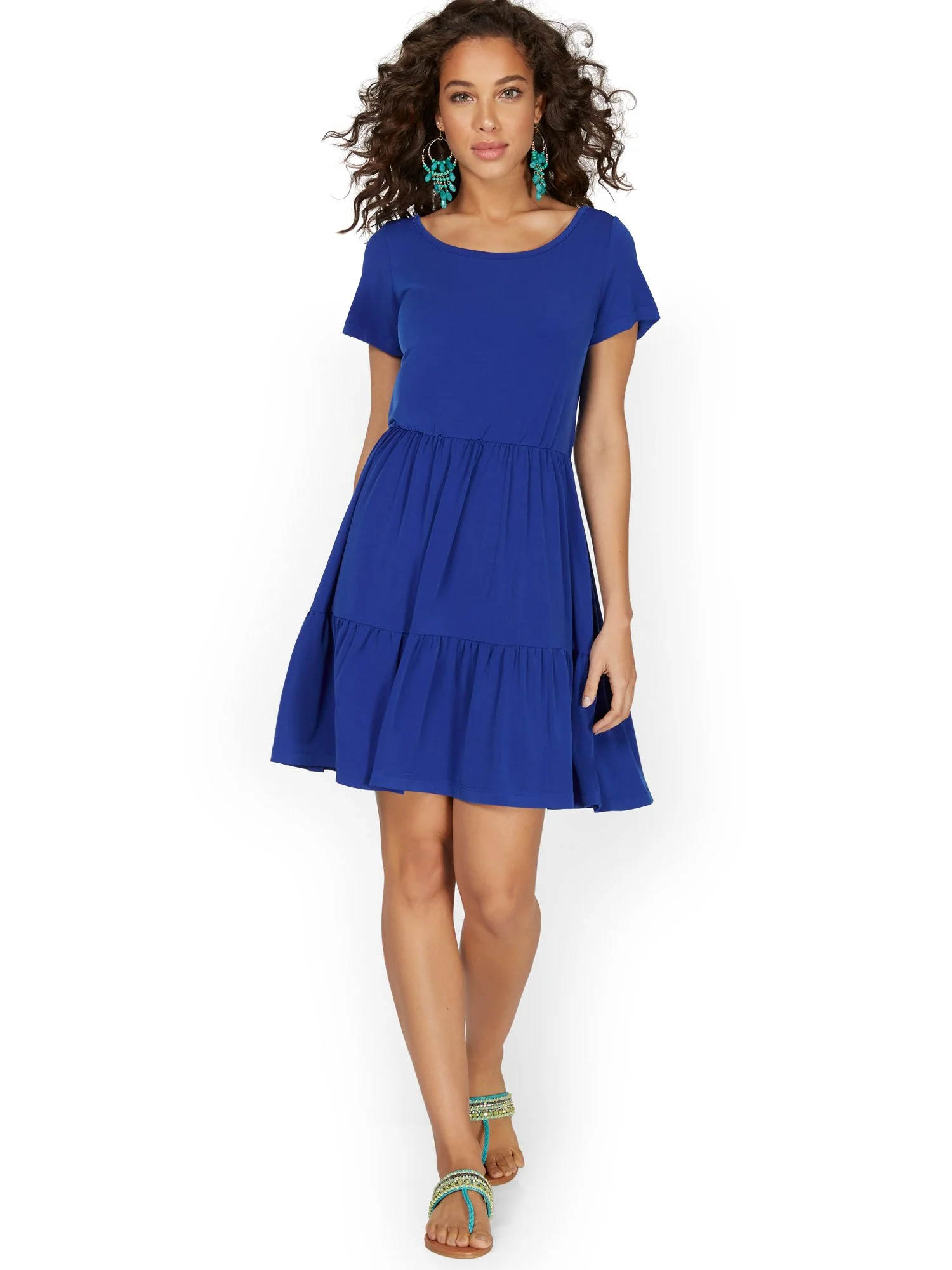 Tiered Swing Knit Dress - Image 7